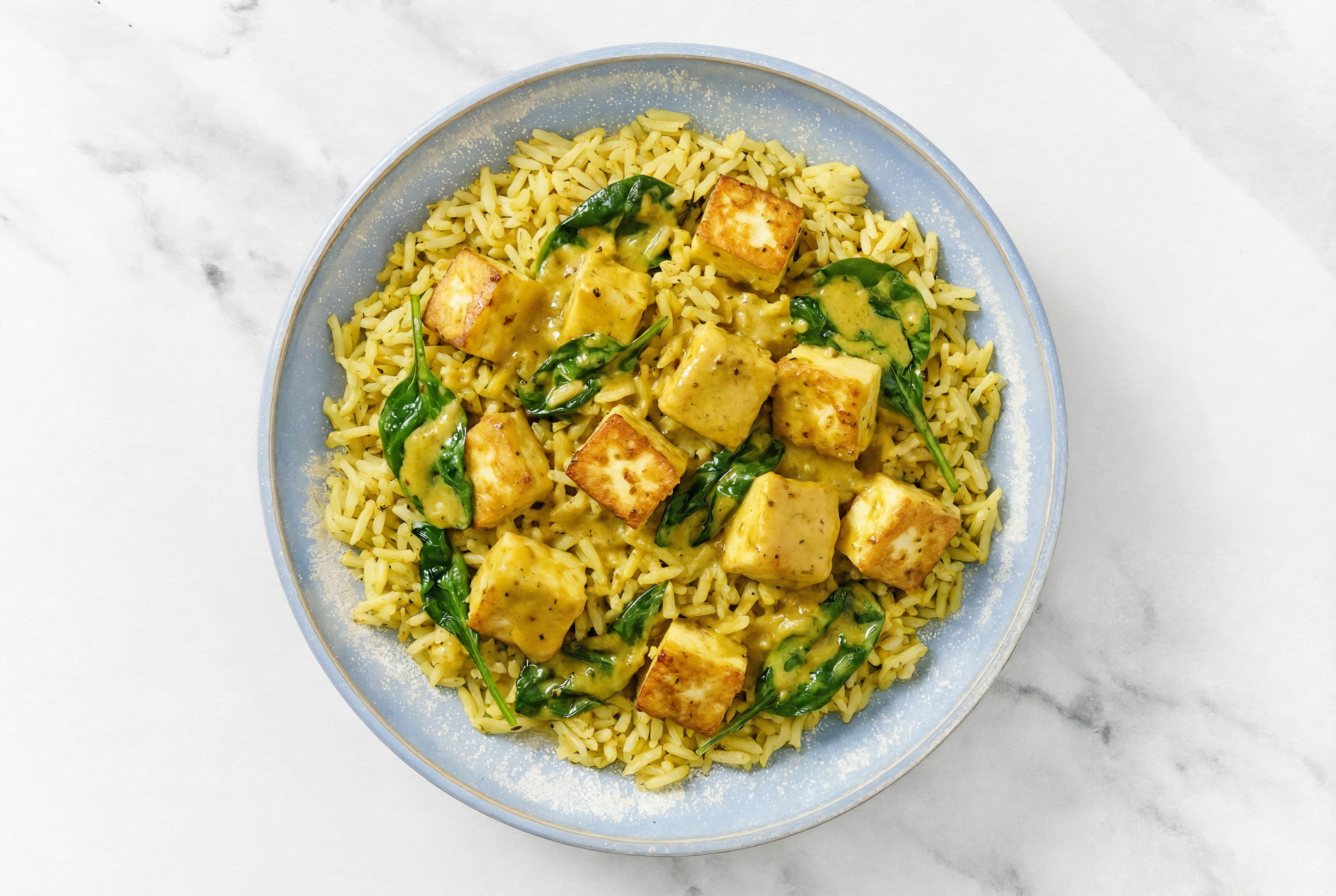 Savory Coconut Curry Soft & Creamy Paneer Seasoned Jasmine Rice Bowl