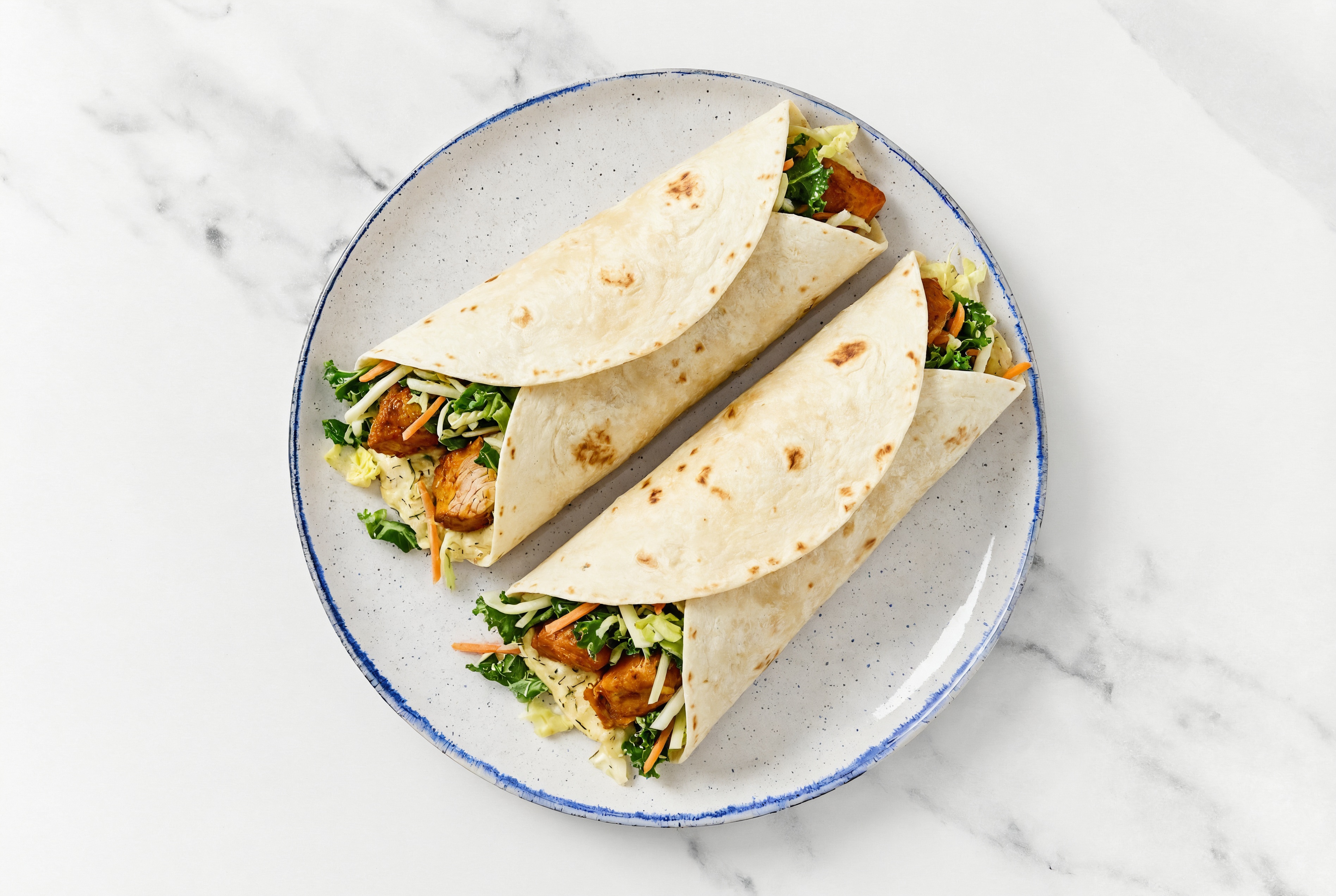 Tandoori Chicken + Lemon Dill Hummus Wrap