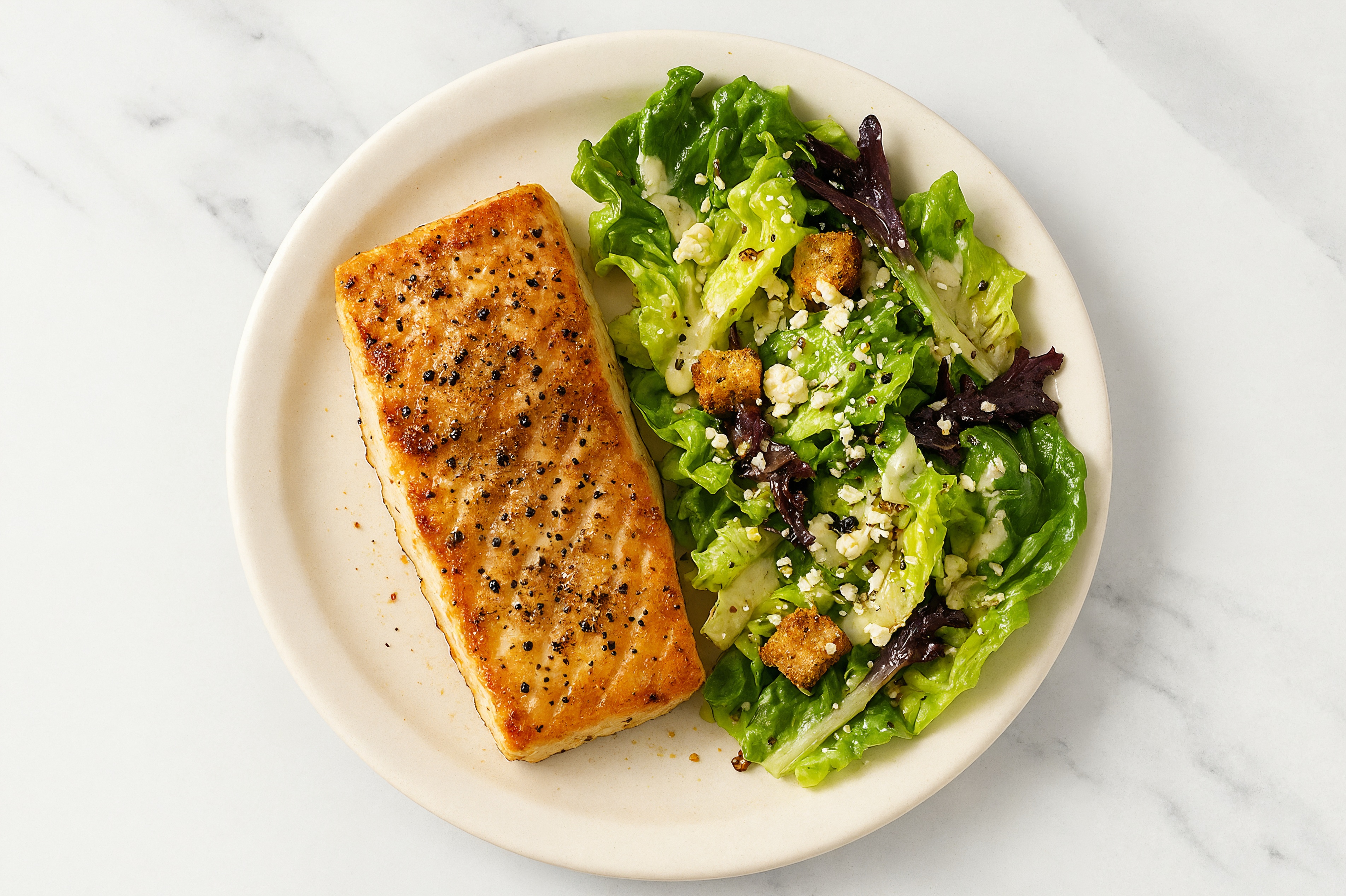 Seared Mahi Mahi Little Gem Salad