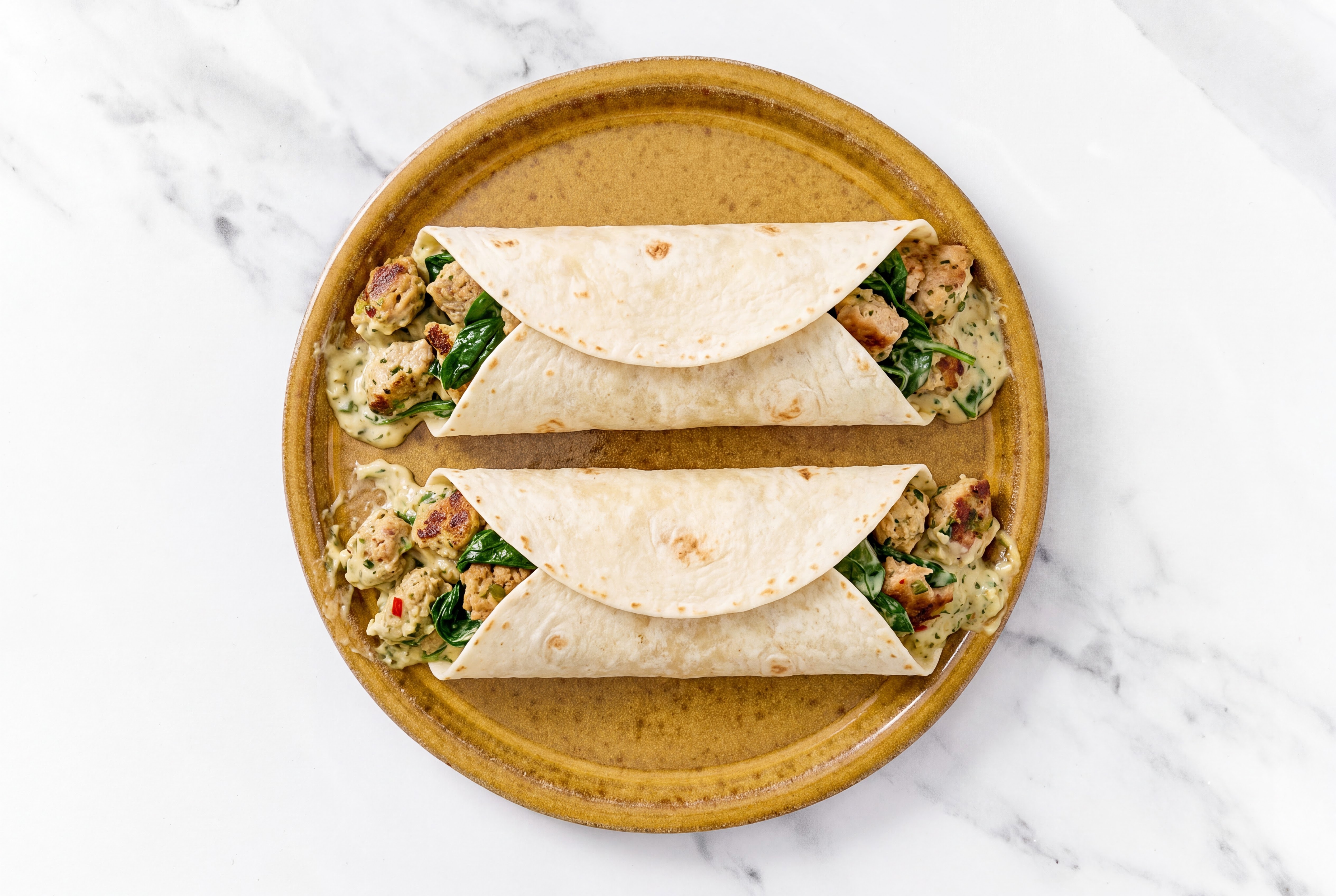 Spinach Artichoke Feta Turkey Wrap