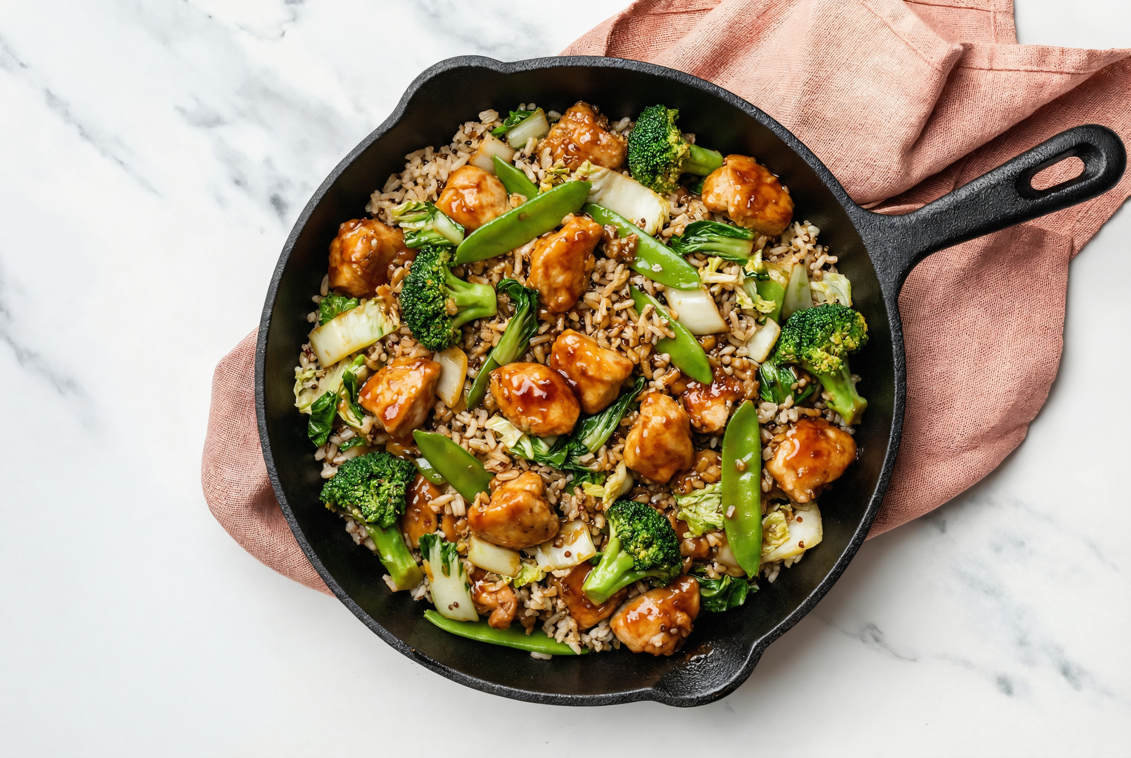 General Tso Chicken n' Bok Choy Veggie Stir Fry