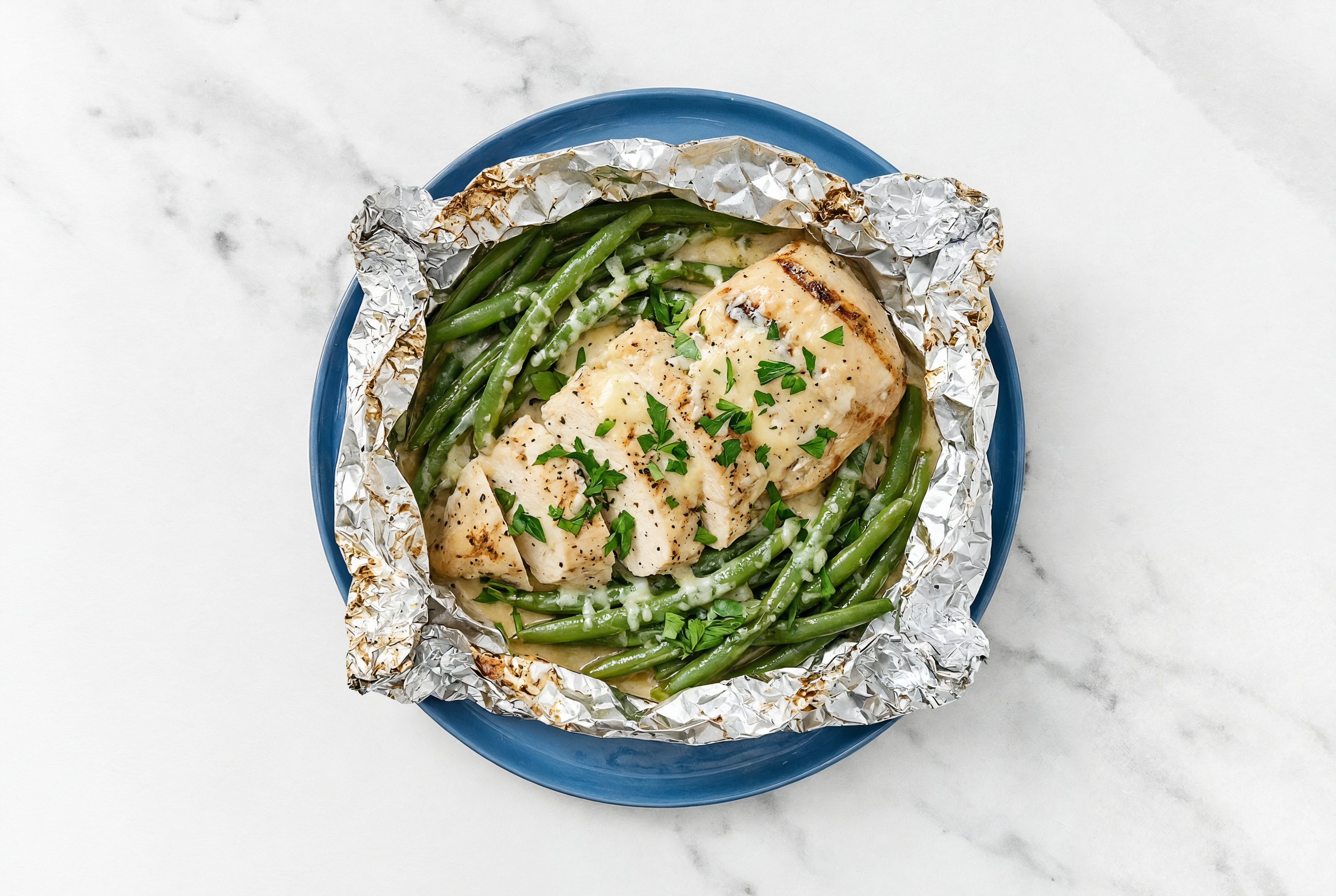 Rustic All-in-One Parmesan Seasoned Grilled Chicken Breast + Veggies