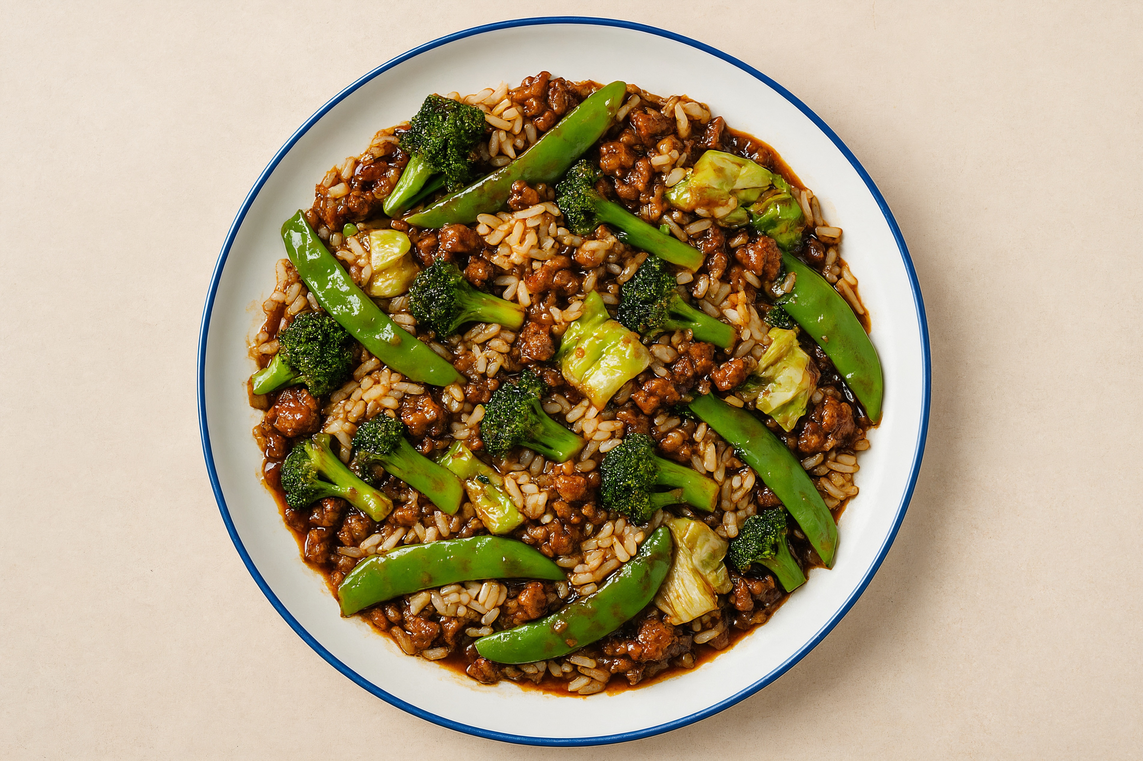 Japanese Bbq Bok Choy + Ground Turkey Stir-Fry with Long Grain White Rice