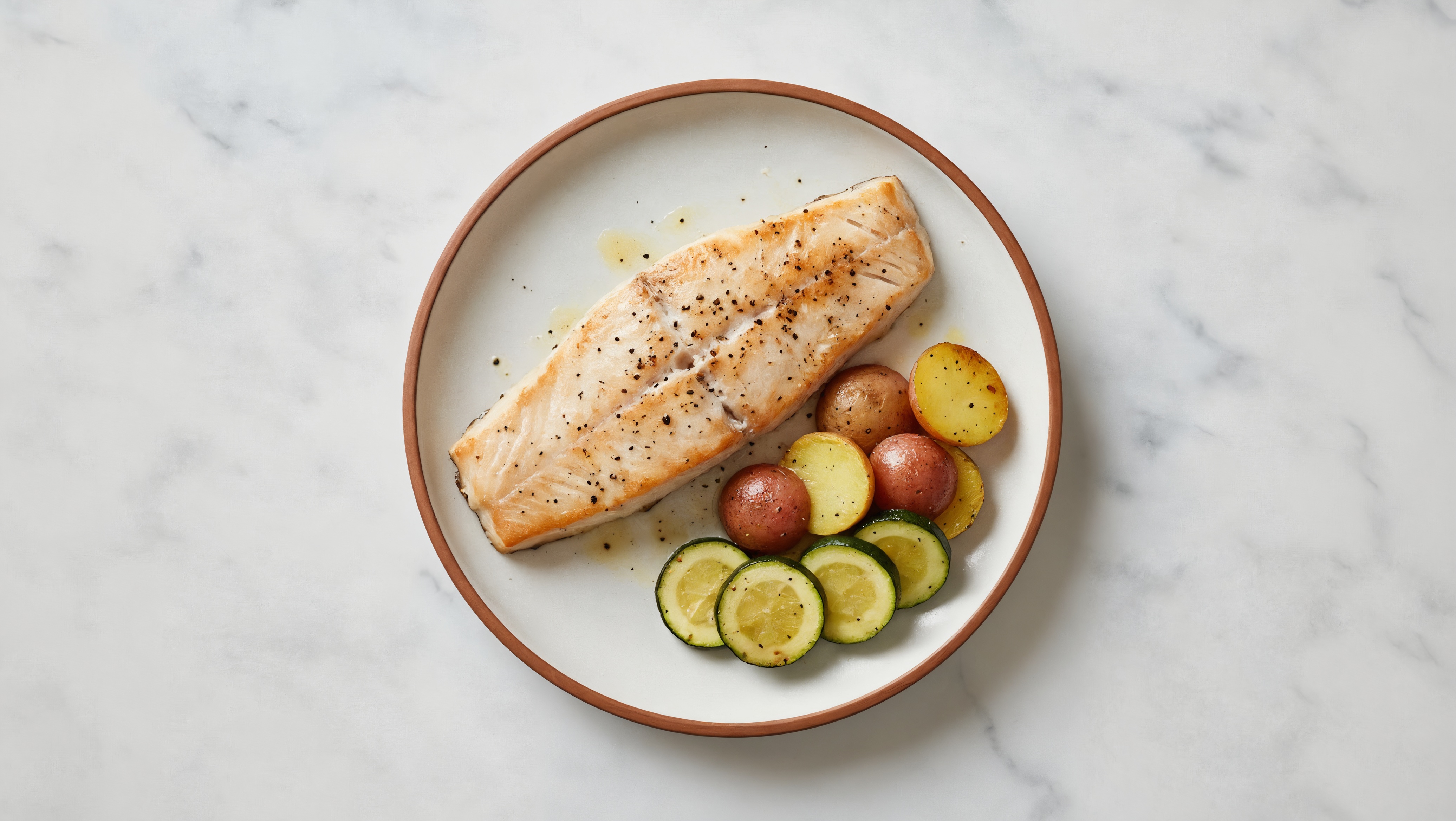 Roasted Spiced Steelhead Trout with Zucchini