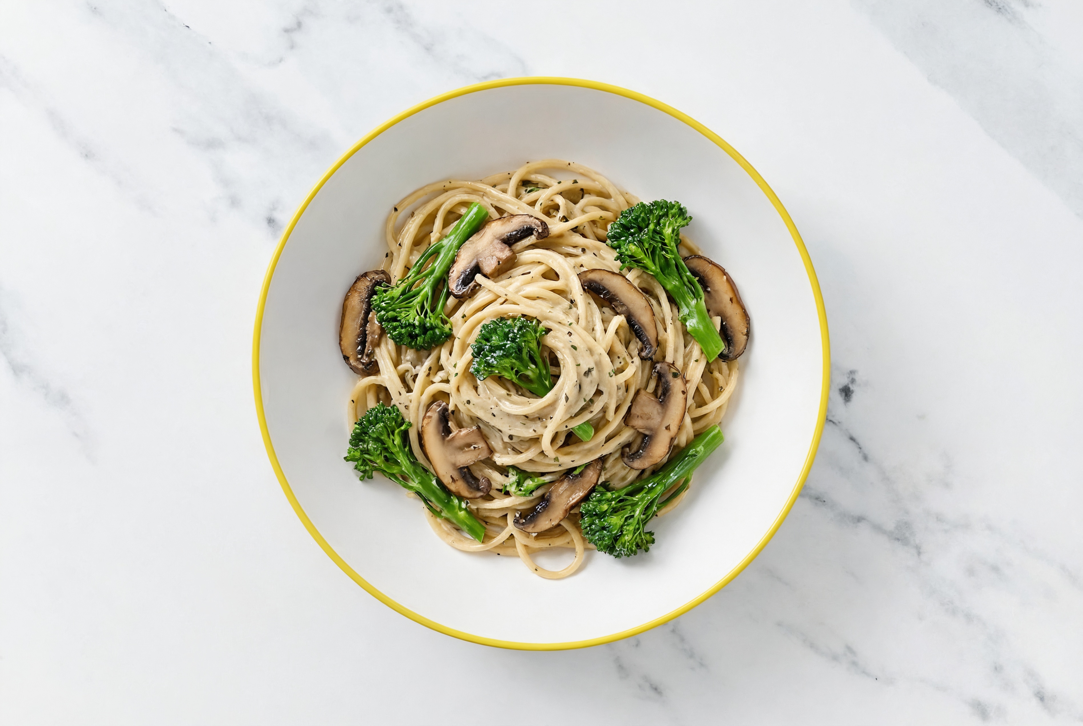 Mushroom + Broccoli Gluten Free Spaghetti Truffle