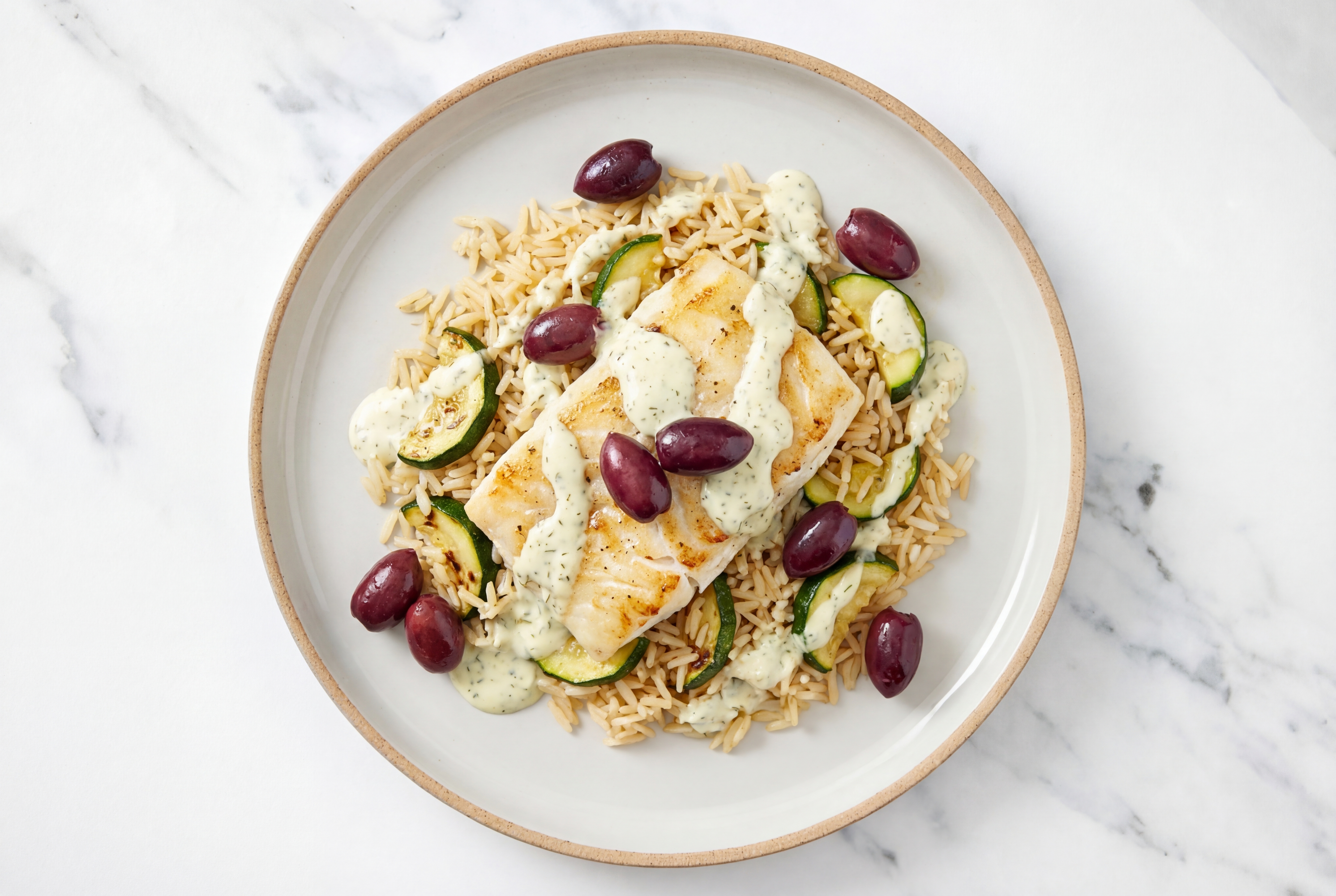 Mediterranean Barramundi Grain Bowl