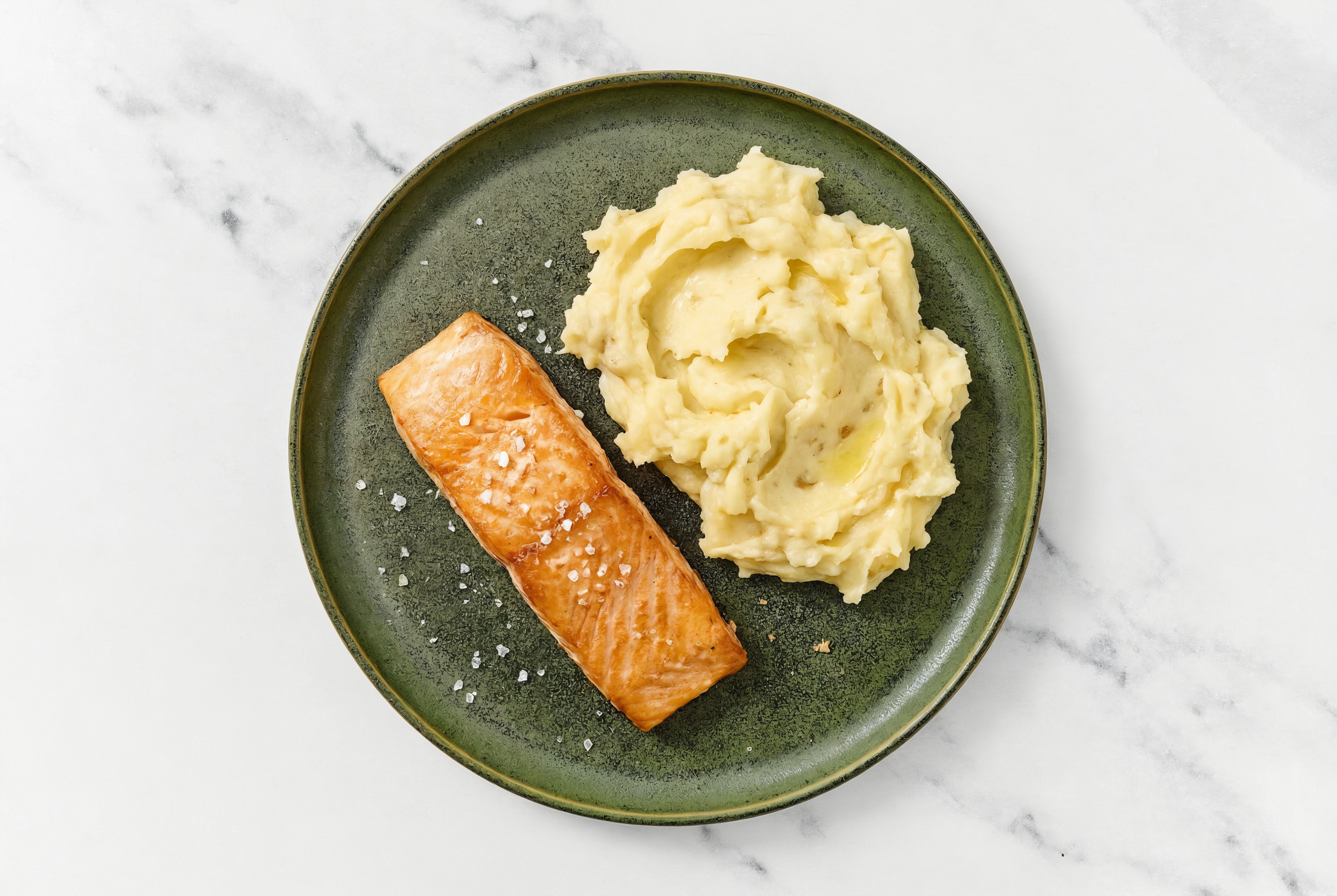 Salmon + Buttery Mashed Russet Potatoes