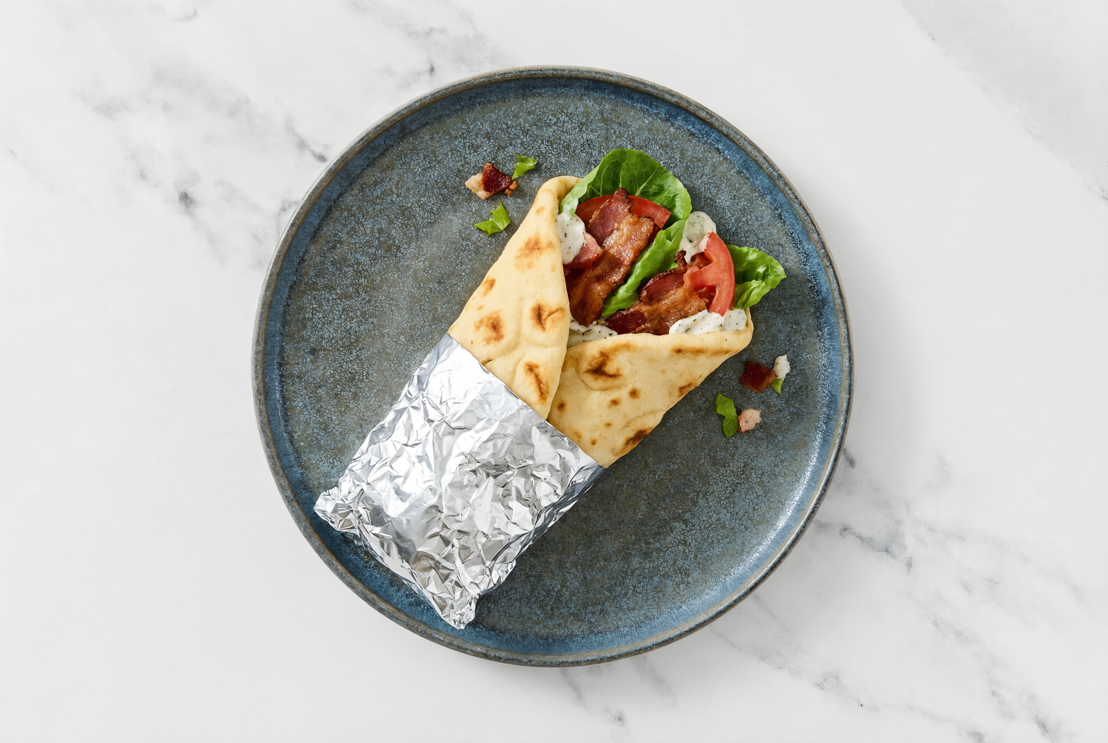 Hearty Applewood Smoked Pork Bacon Ranch Naan Wrap