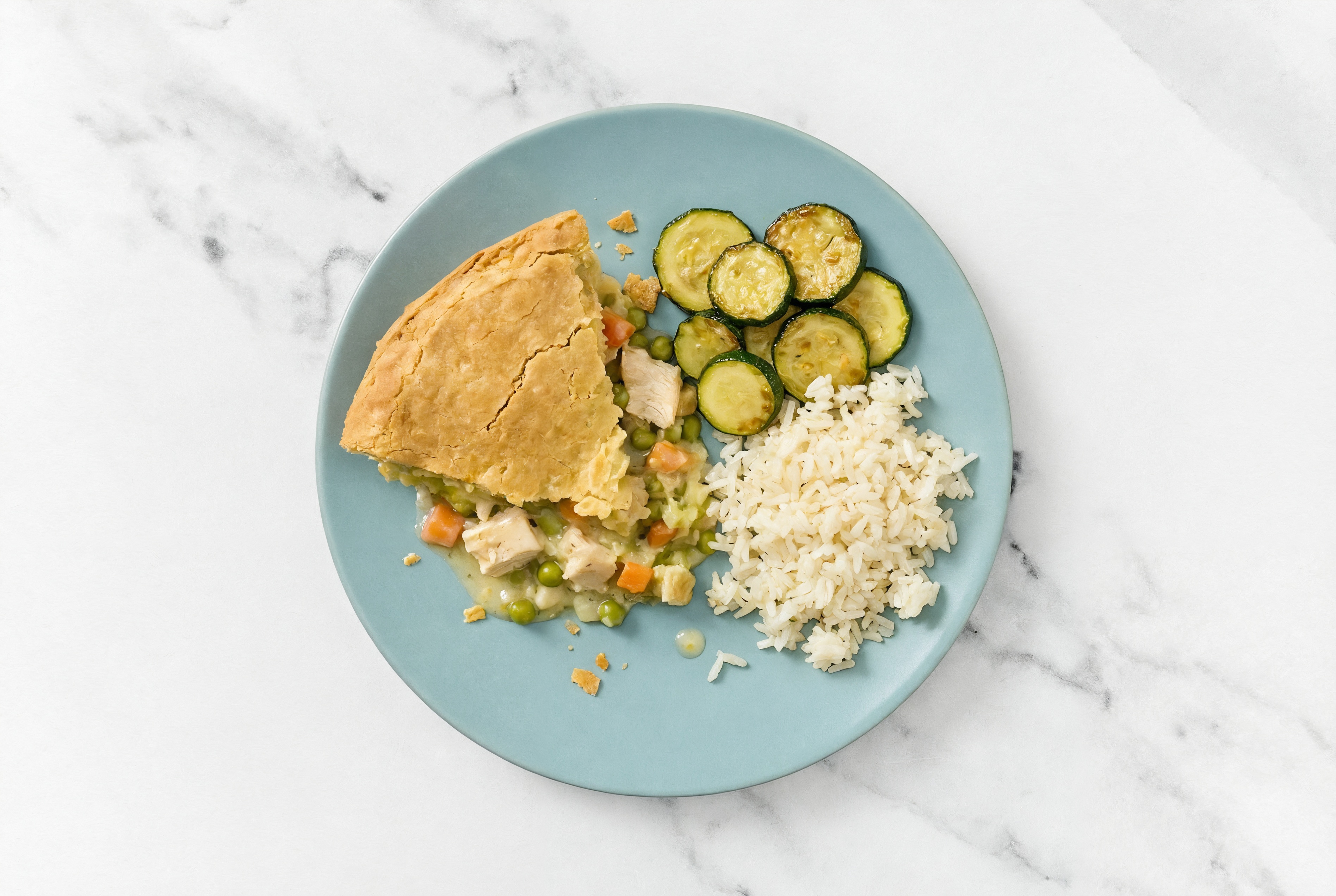 Chicken Pot Pie with Zucchini & White Rice