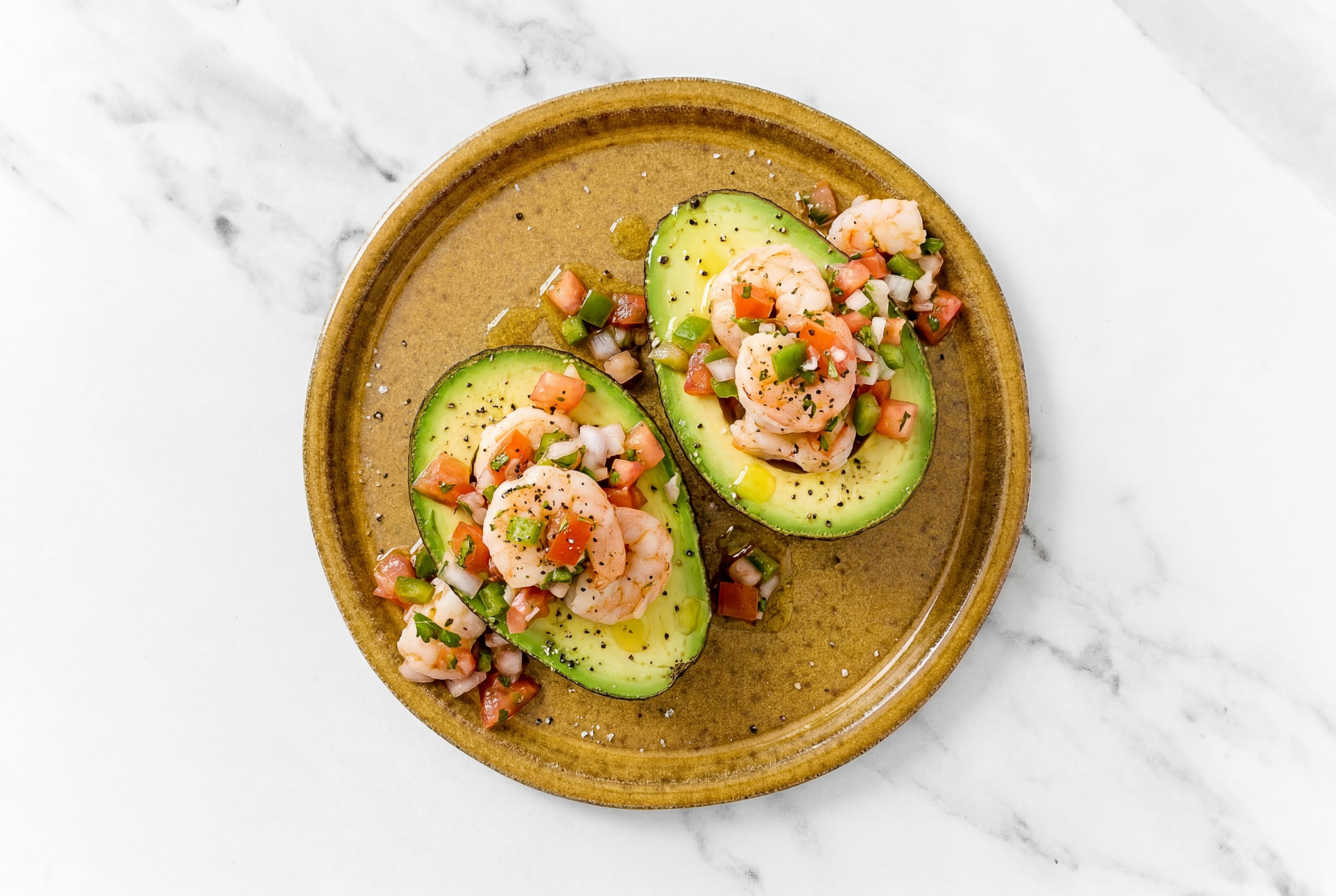 Shrimp Salsa Stuffed Avocados