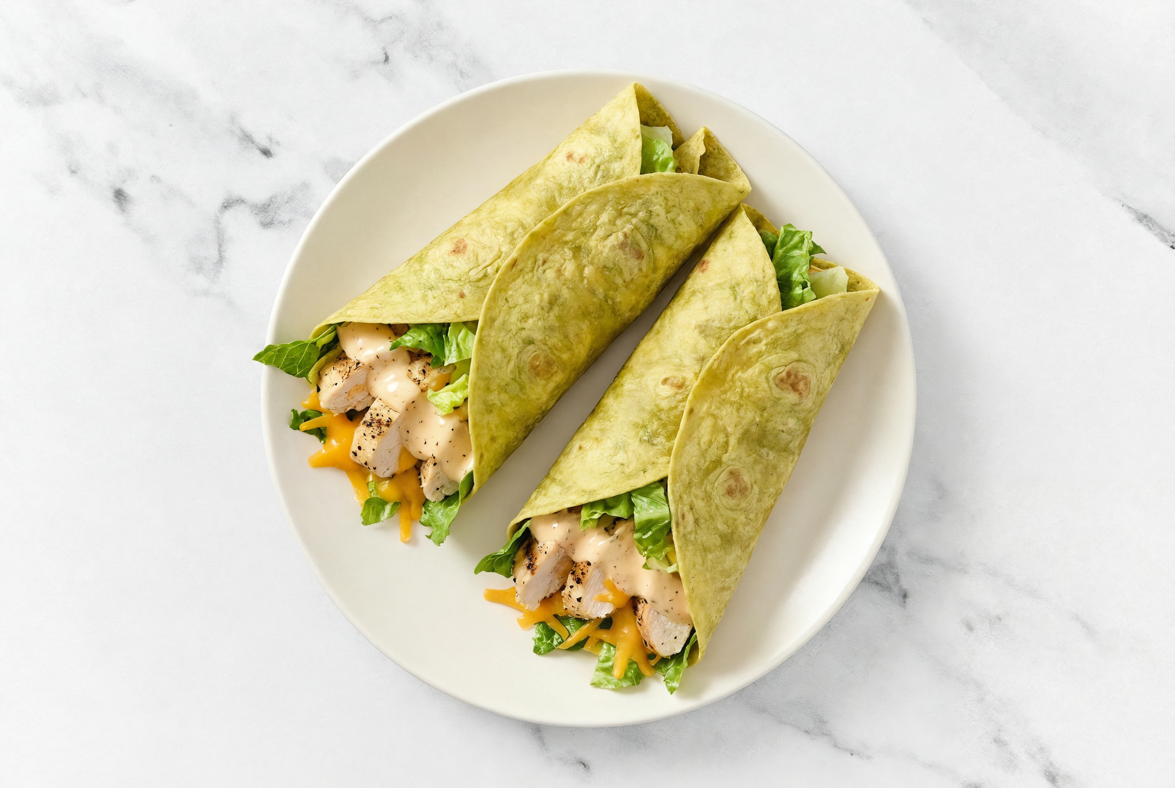 Cheesy Grilled Seasoned Chicken Breast + Buffalo Ranch Wrap