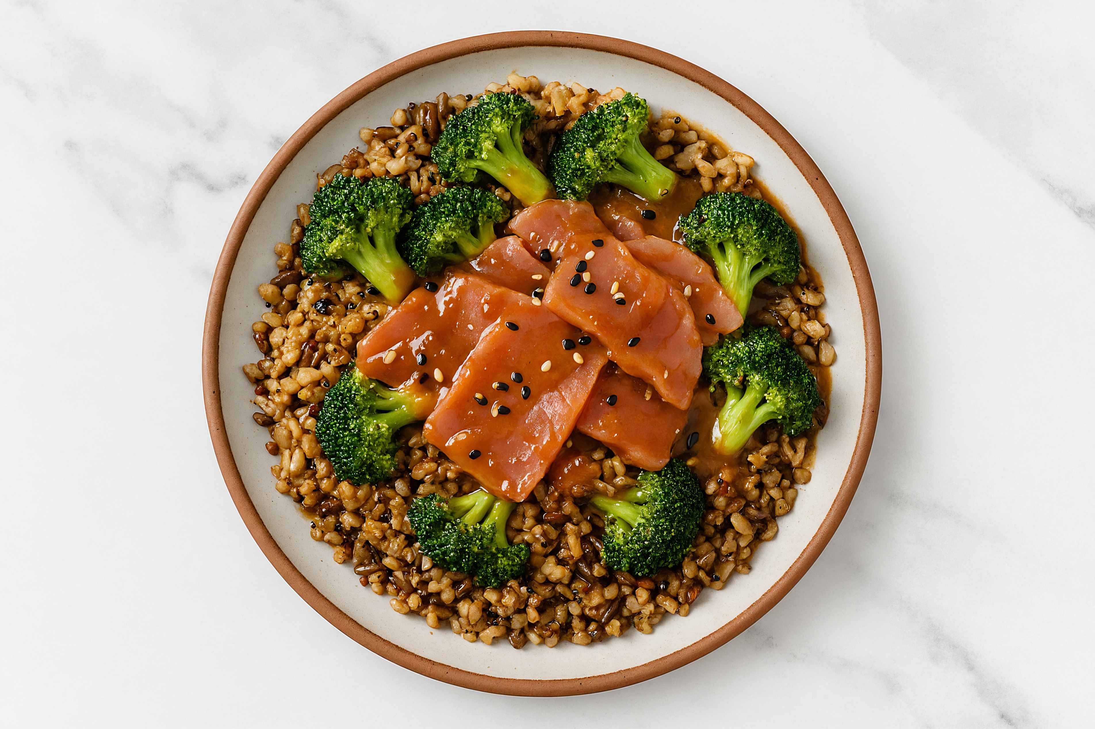 Tuna Seven Grain Bowl with Sesame-Ginger & Broccoli
