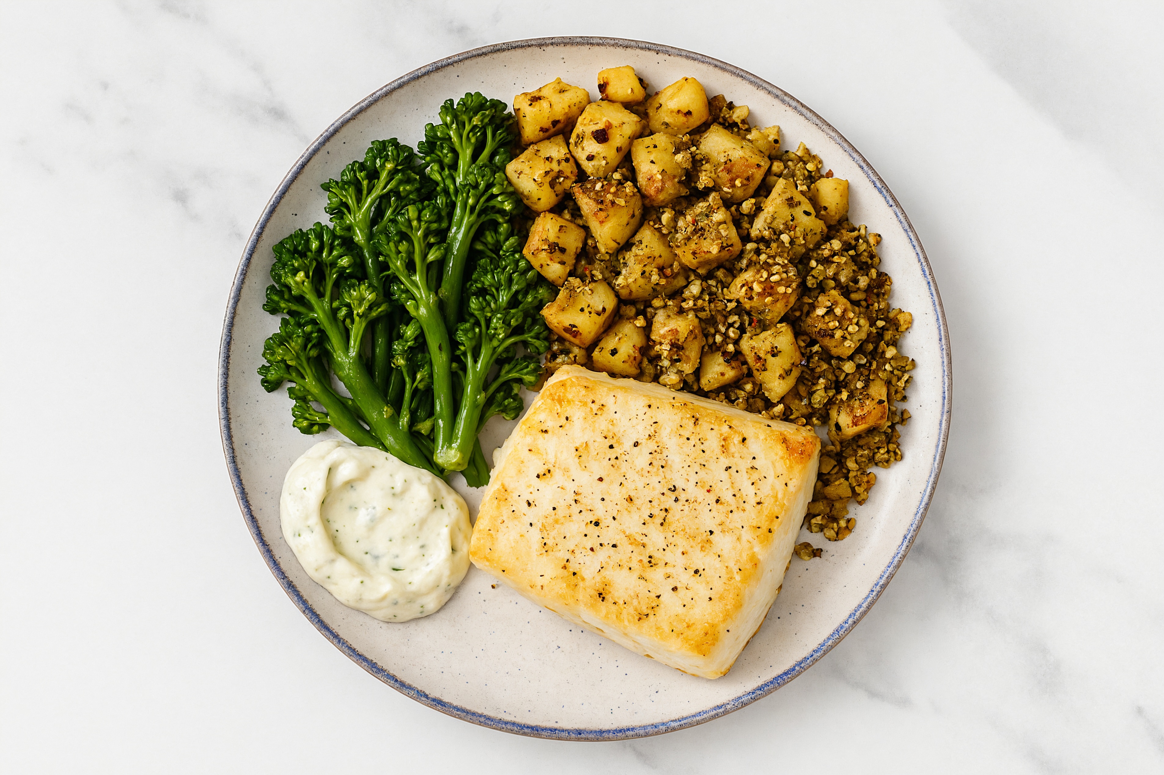 Halibut with Tzatziki