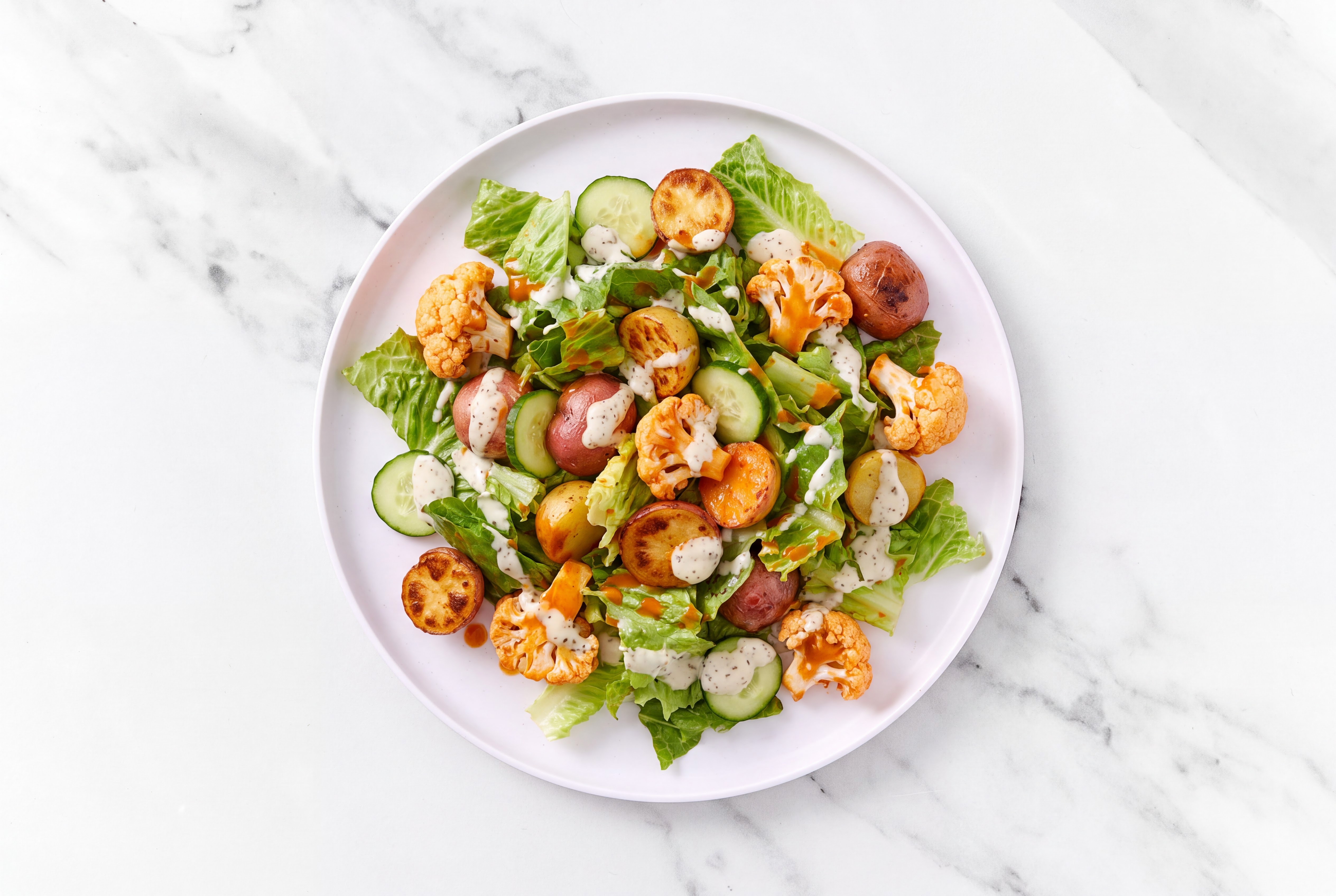 Tangy Roasted Vegetable Ranch Salad