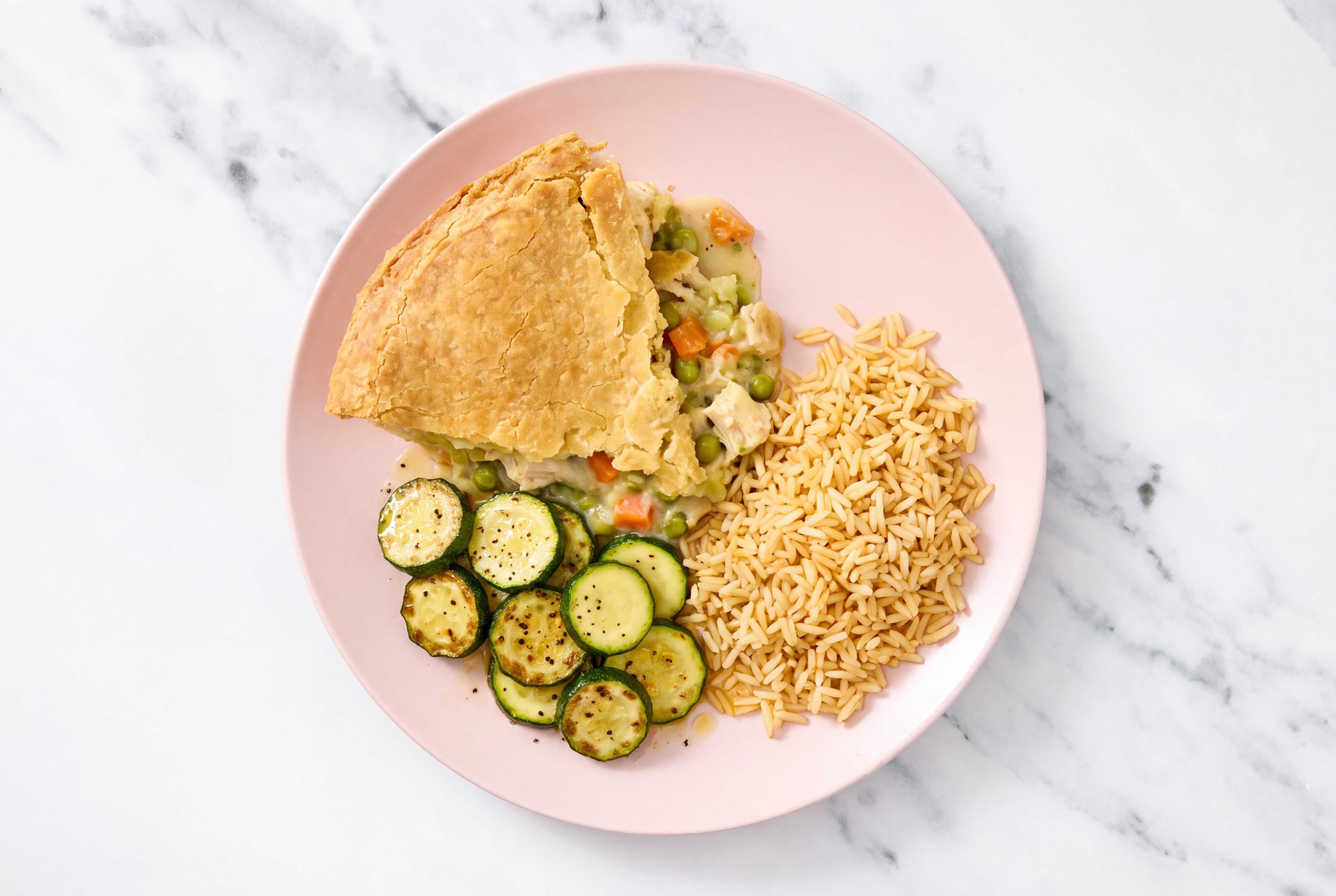 Chicken Pot Pie with Zucchini & Bone Broth Rice