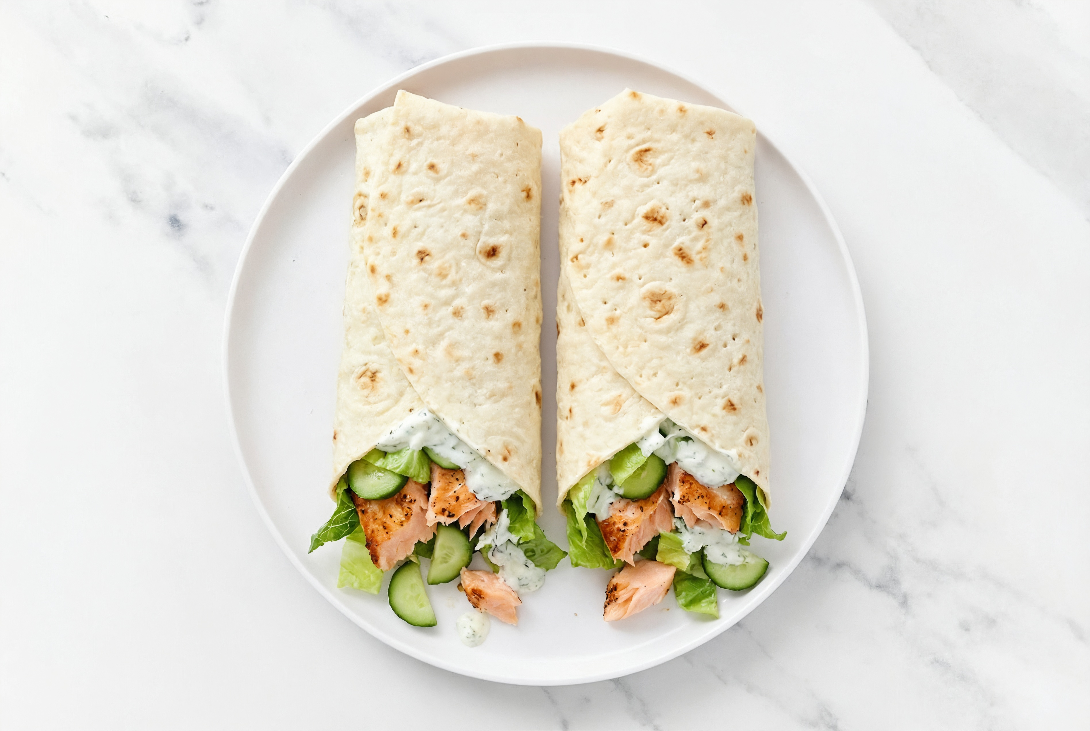 Tzatziki Salmon on Lavash