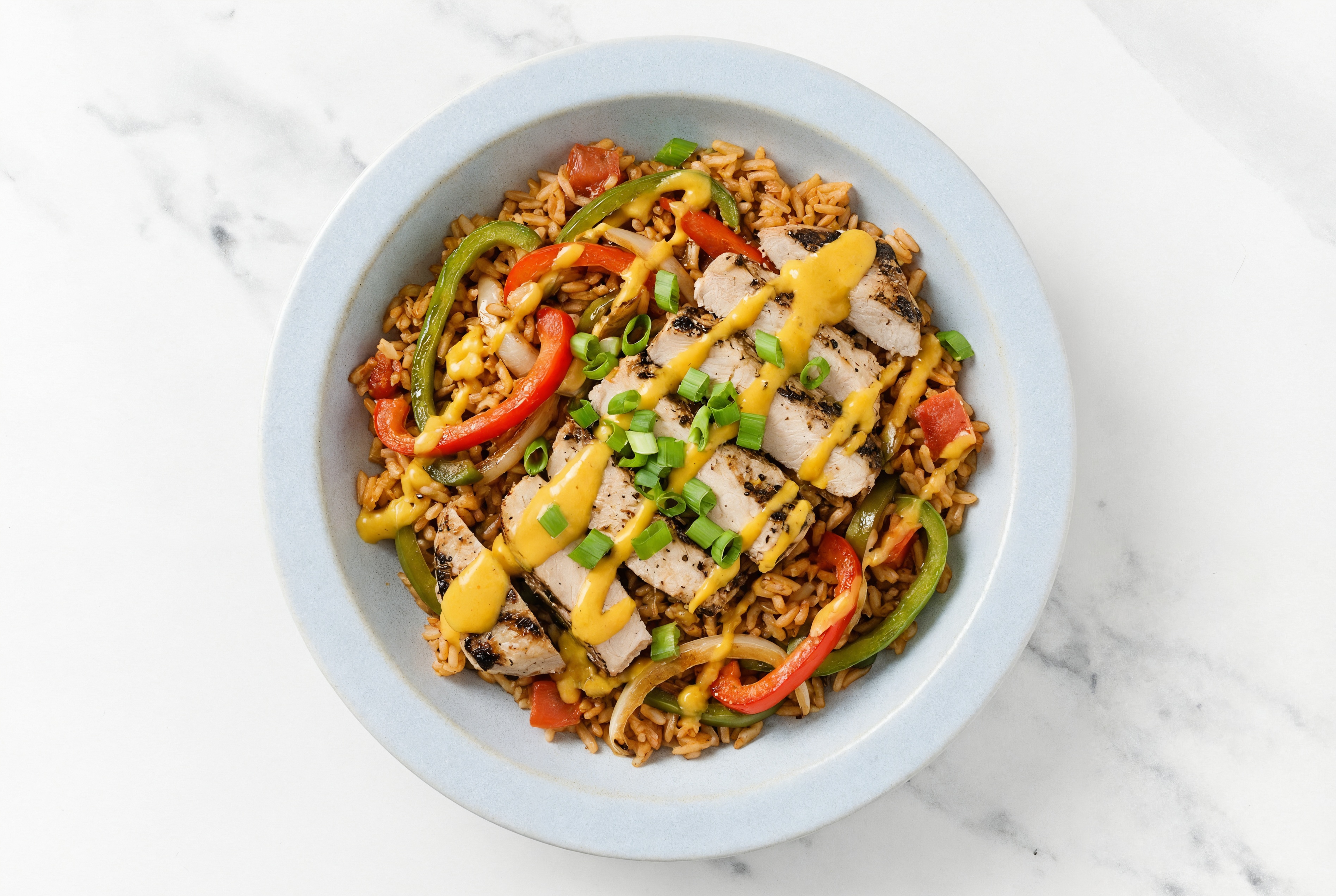 Creamy Pork Chop + Veggie Rice Bowl