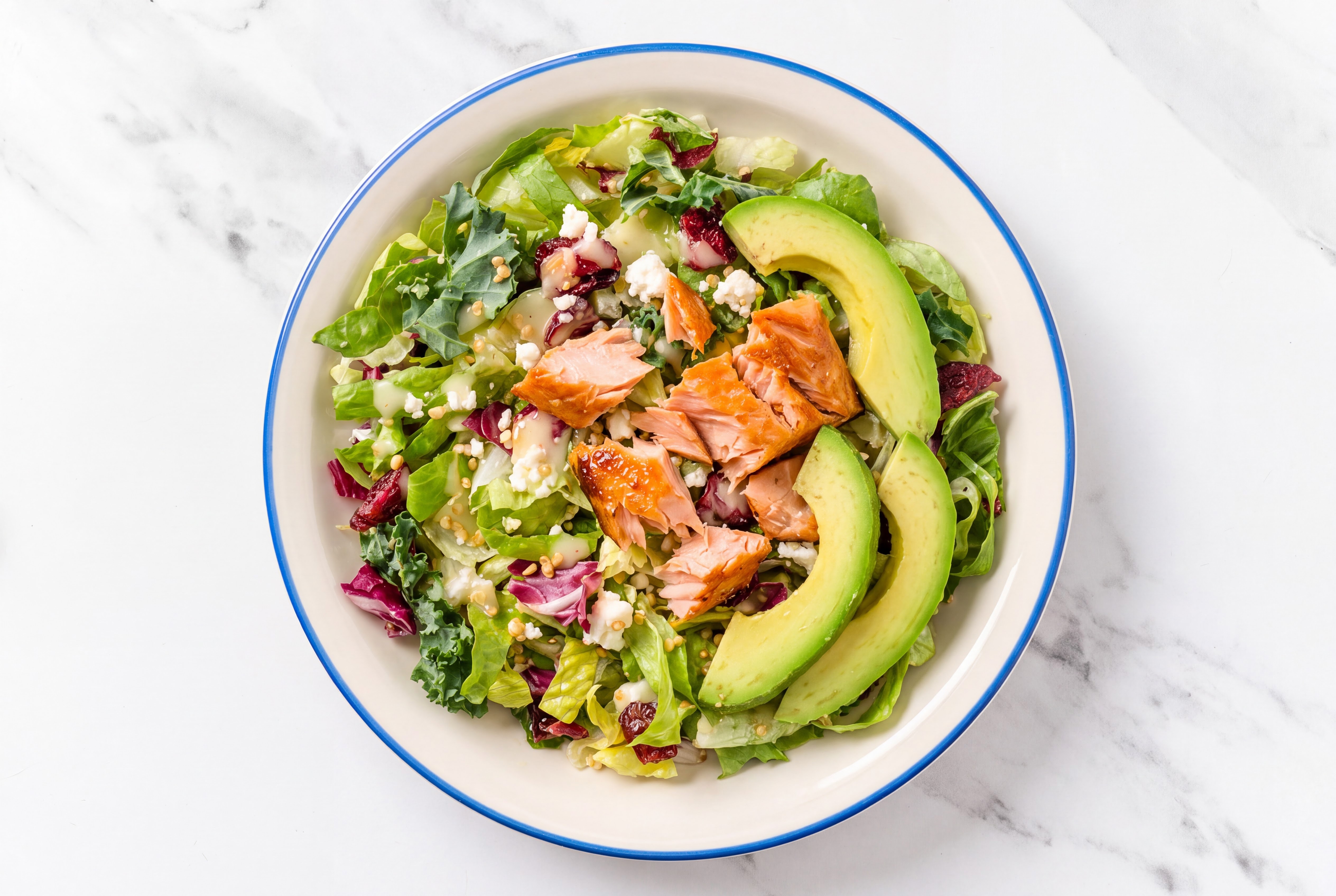 Honey Citrus Salad with Roasted Salmon + Fresh Avocado