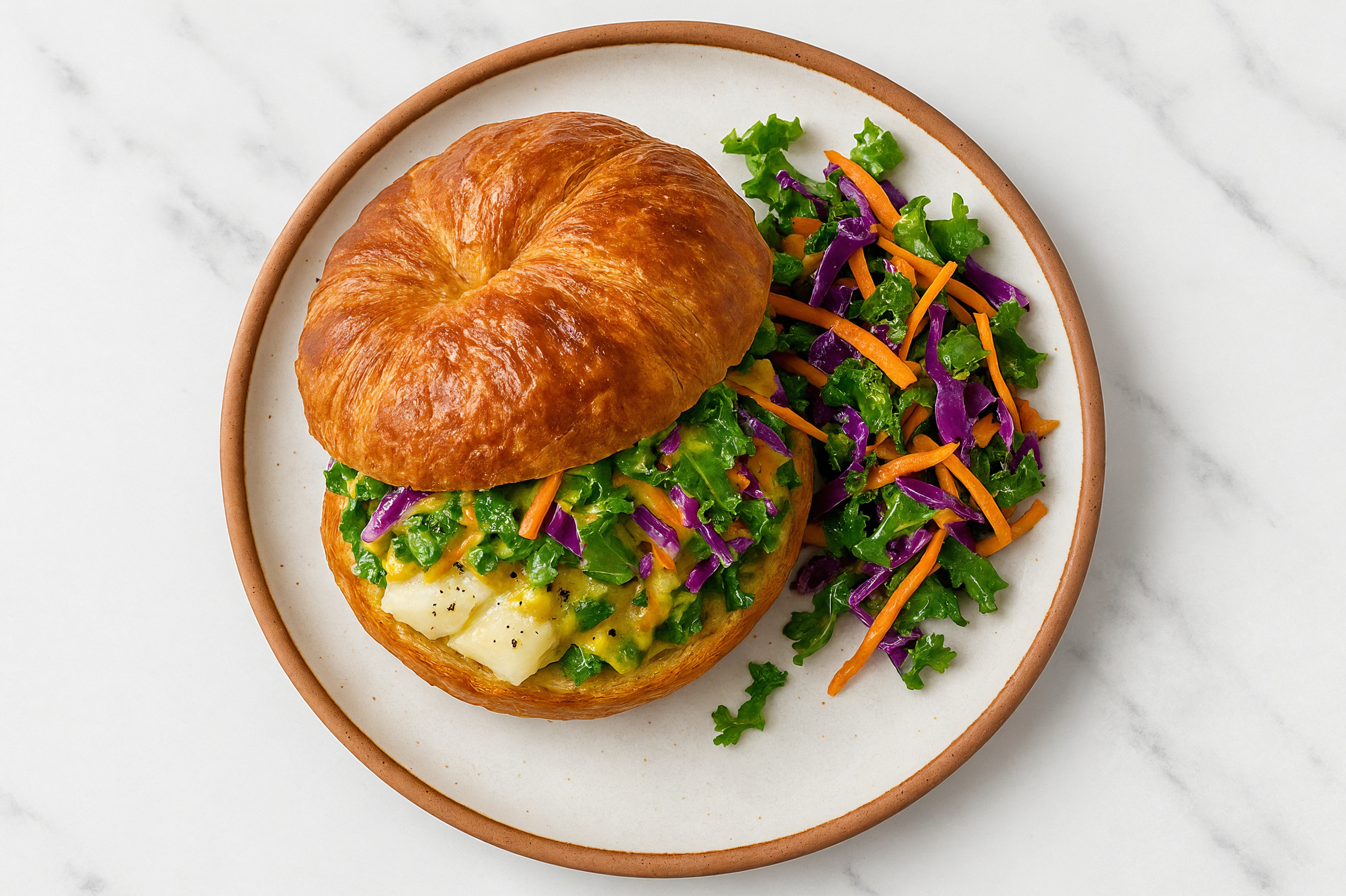 Herby Coconut Curry Cod Rainbow Sandwich