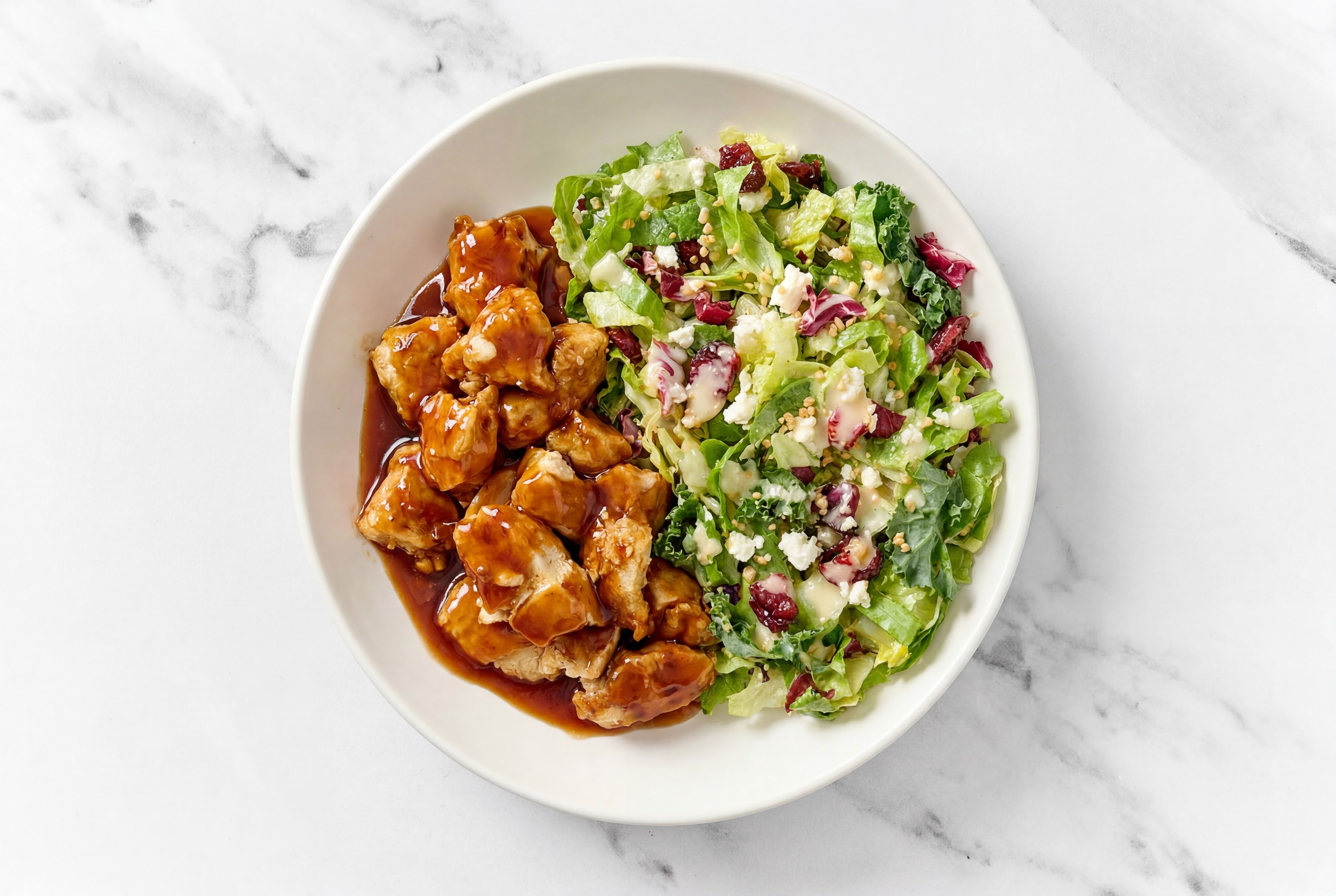 General Tso Chicken + Honey Citrus Salad