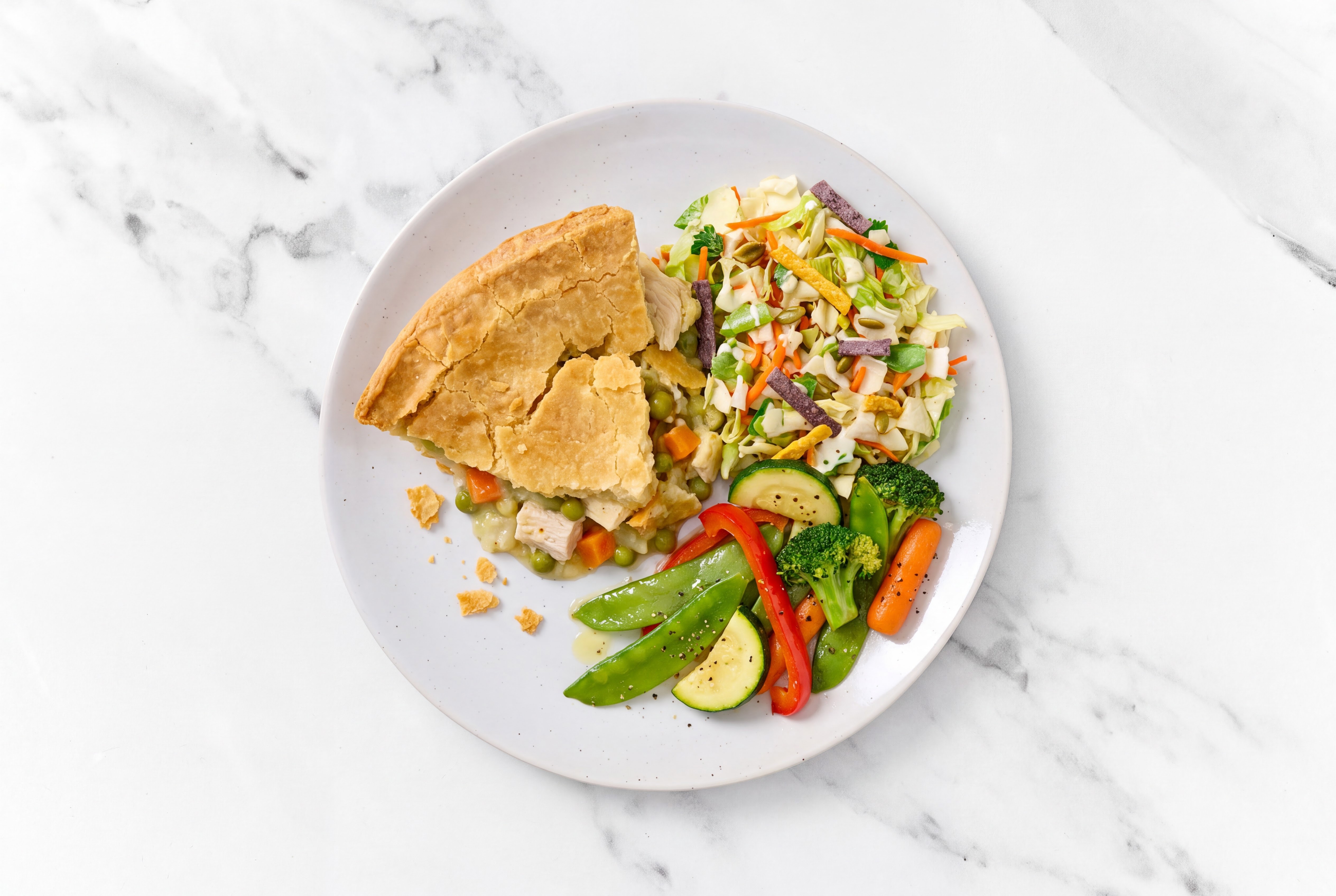 Chicken Pot Pie with Veggies & Southwest Salad