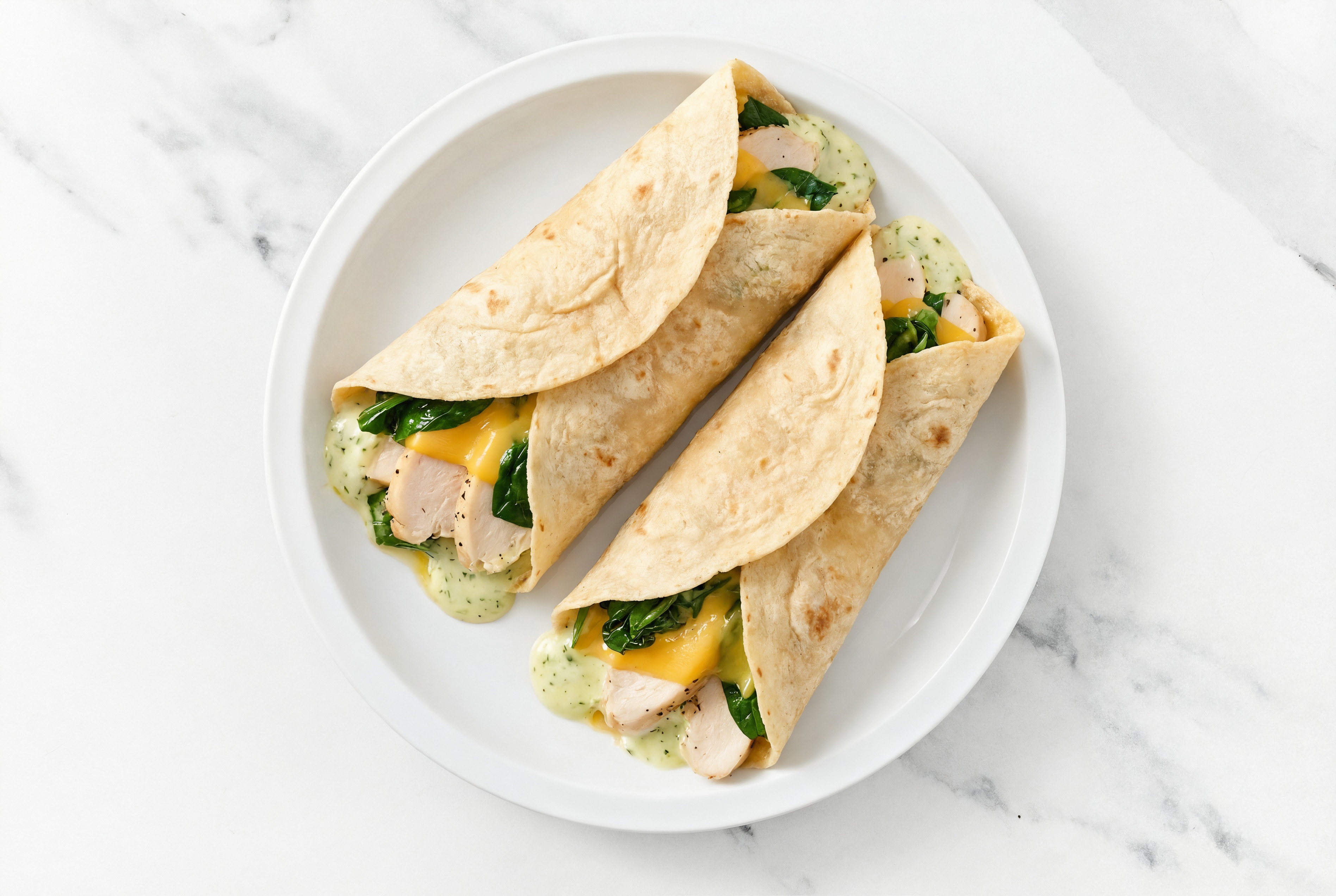 Jalapeño Roasted Chicken + American Tortilla Wraps with Spinach