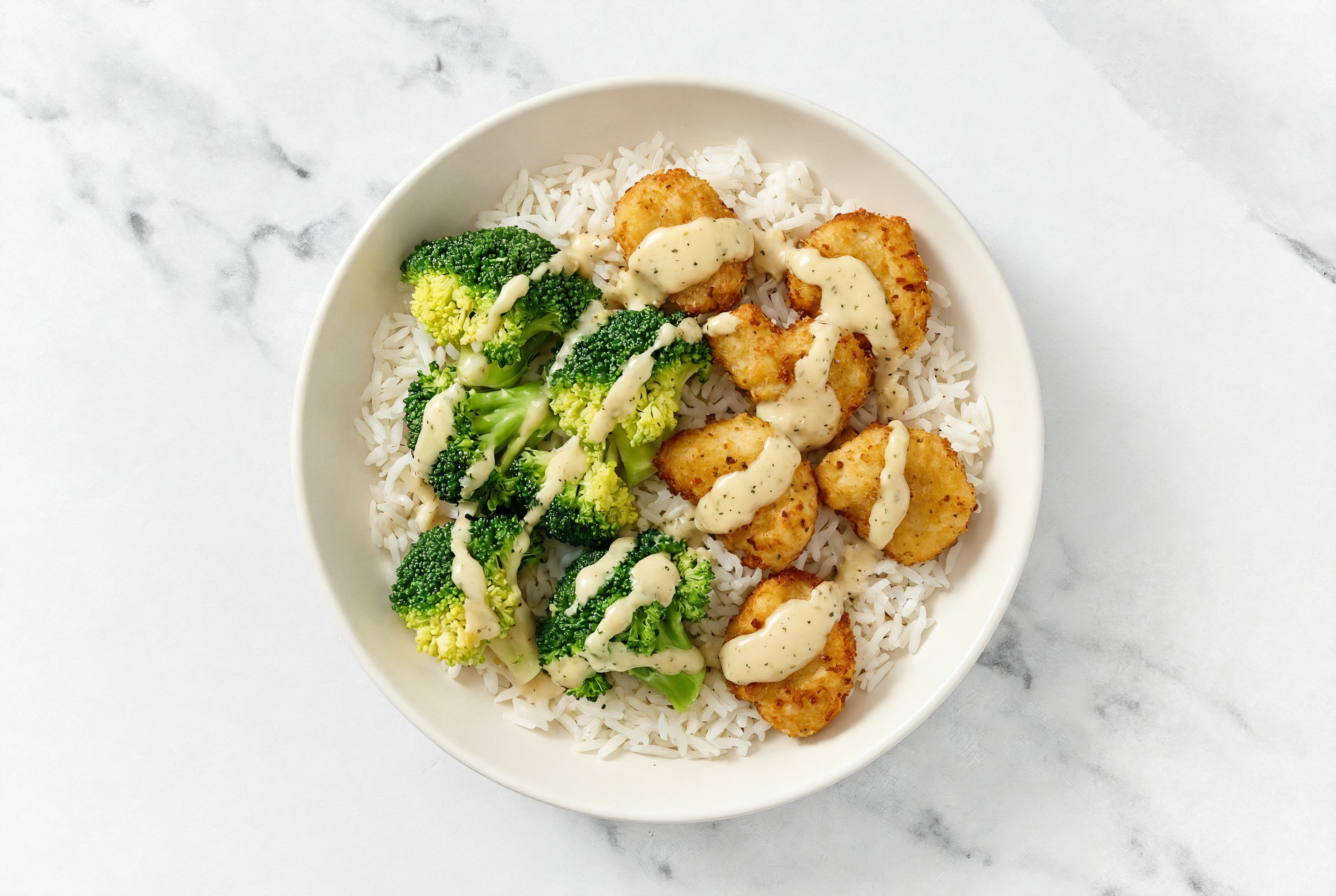 Crispy Chicken Caesar Long Grain White Rice Bowl