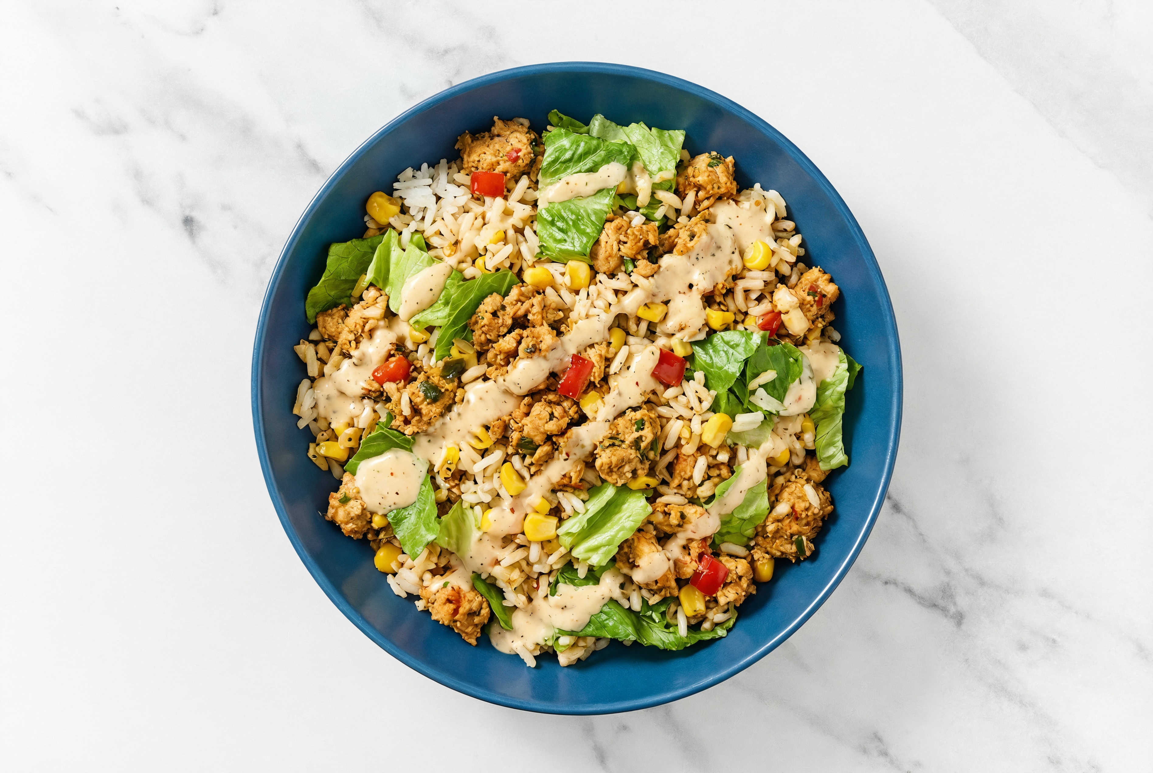 Fajita Chicken Buffalo Ranch Rice Bowl
