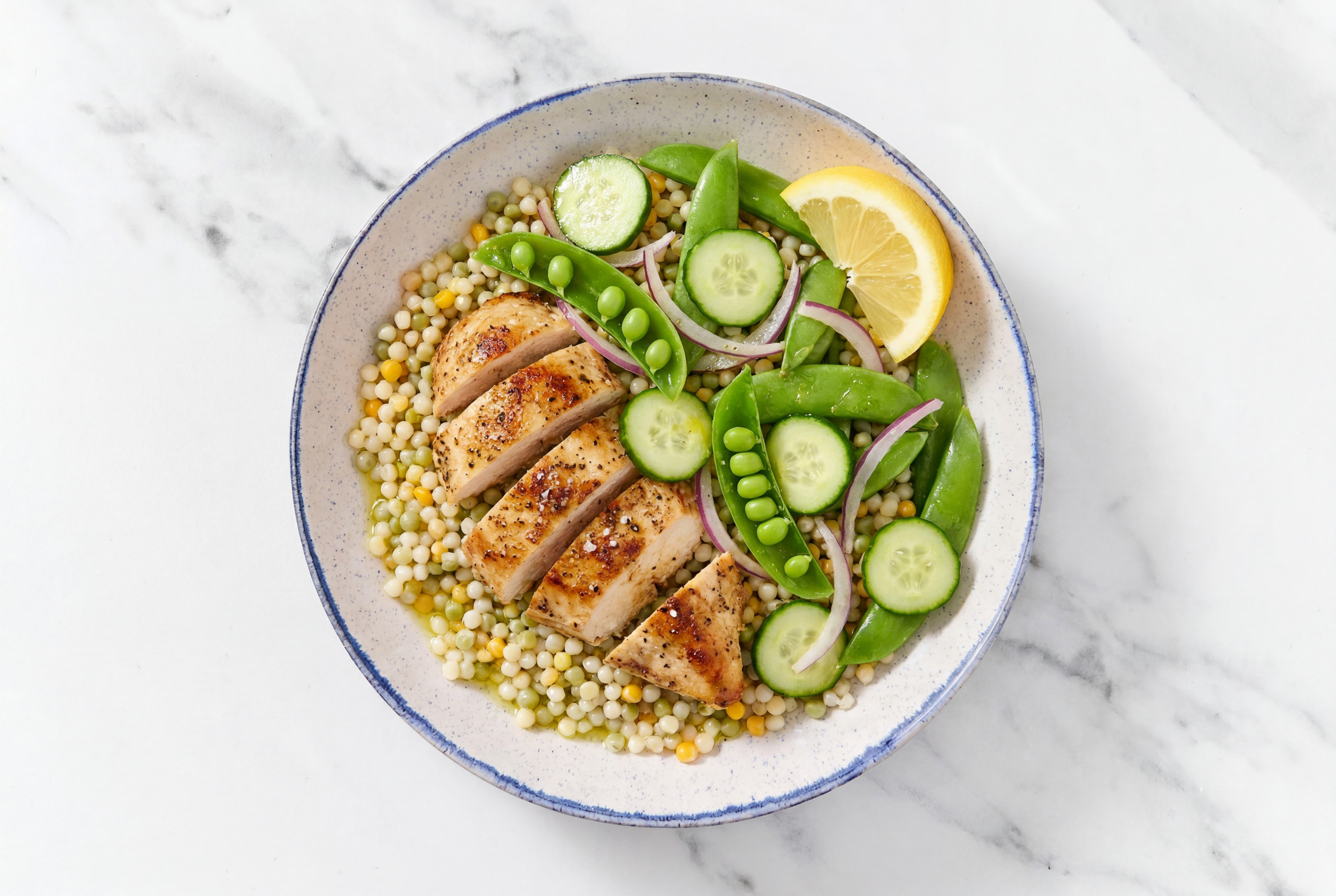  Lemony Chicken + Veggies Couscous Bowl