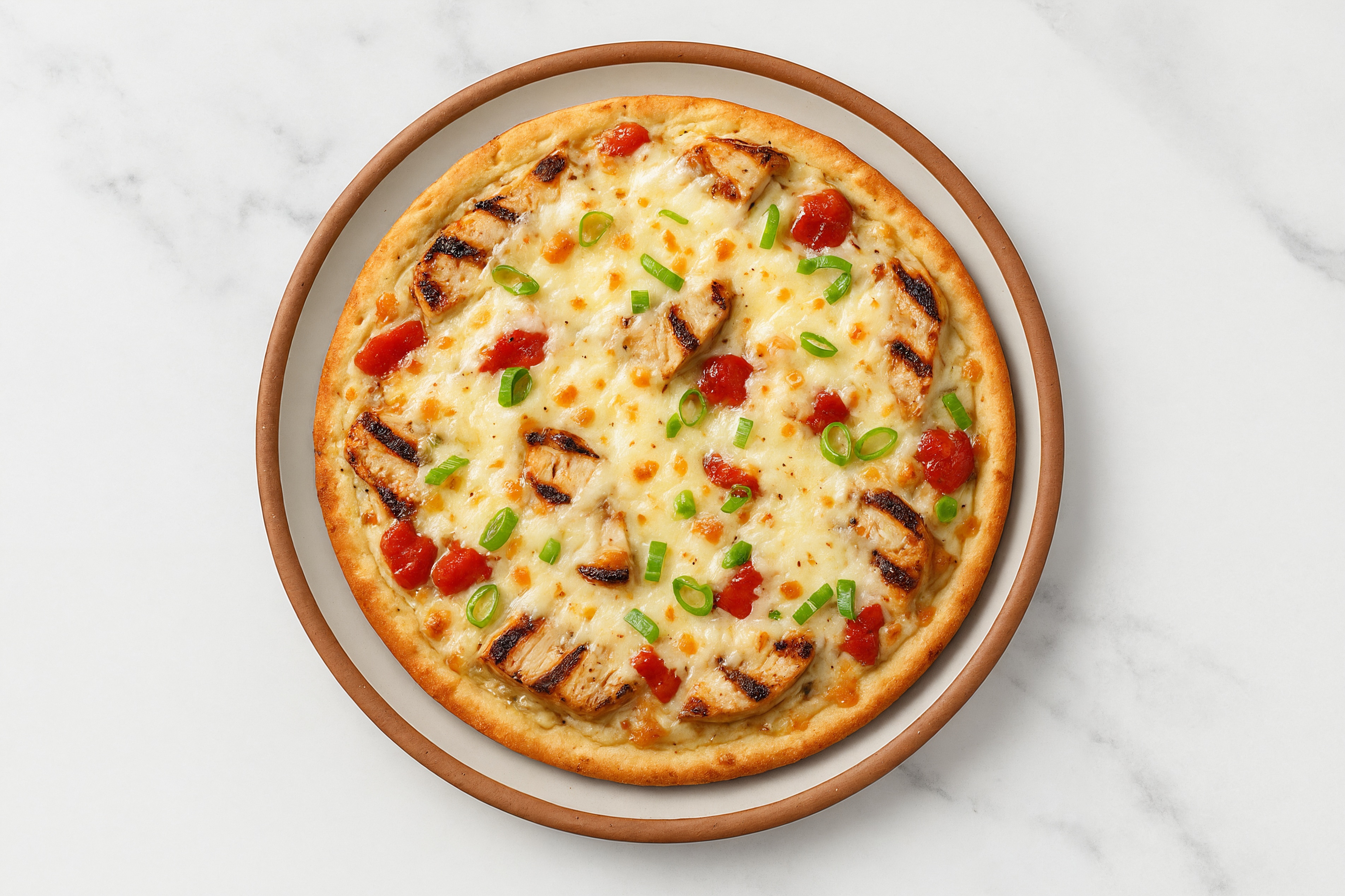 Truffle Pork + Roasted Bell Pepper Gluten-Free Pizza with Scallions