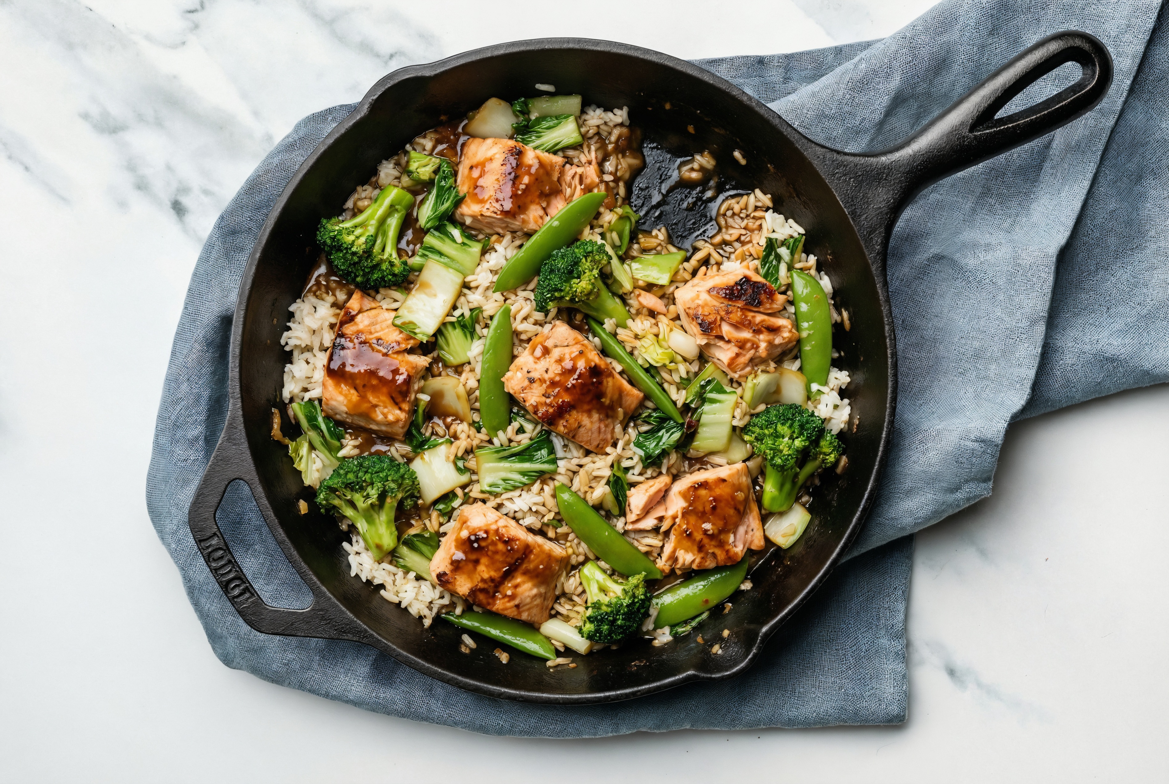 Sesame Ginger Salmon Stir-Fry
