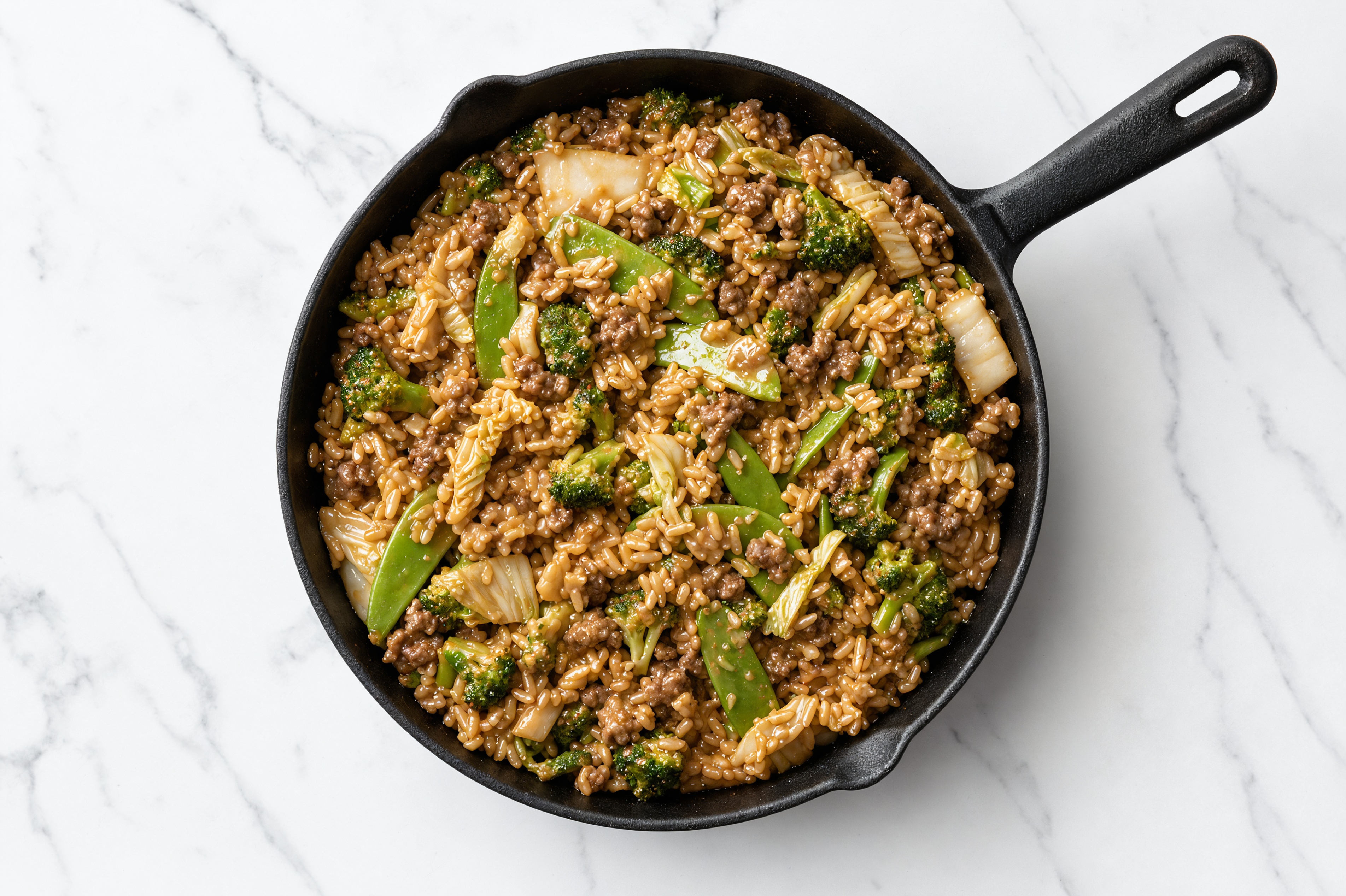 Herby Thai Peanut Bok Choy + Ground 93/7 Lean Beef Stir-Fry