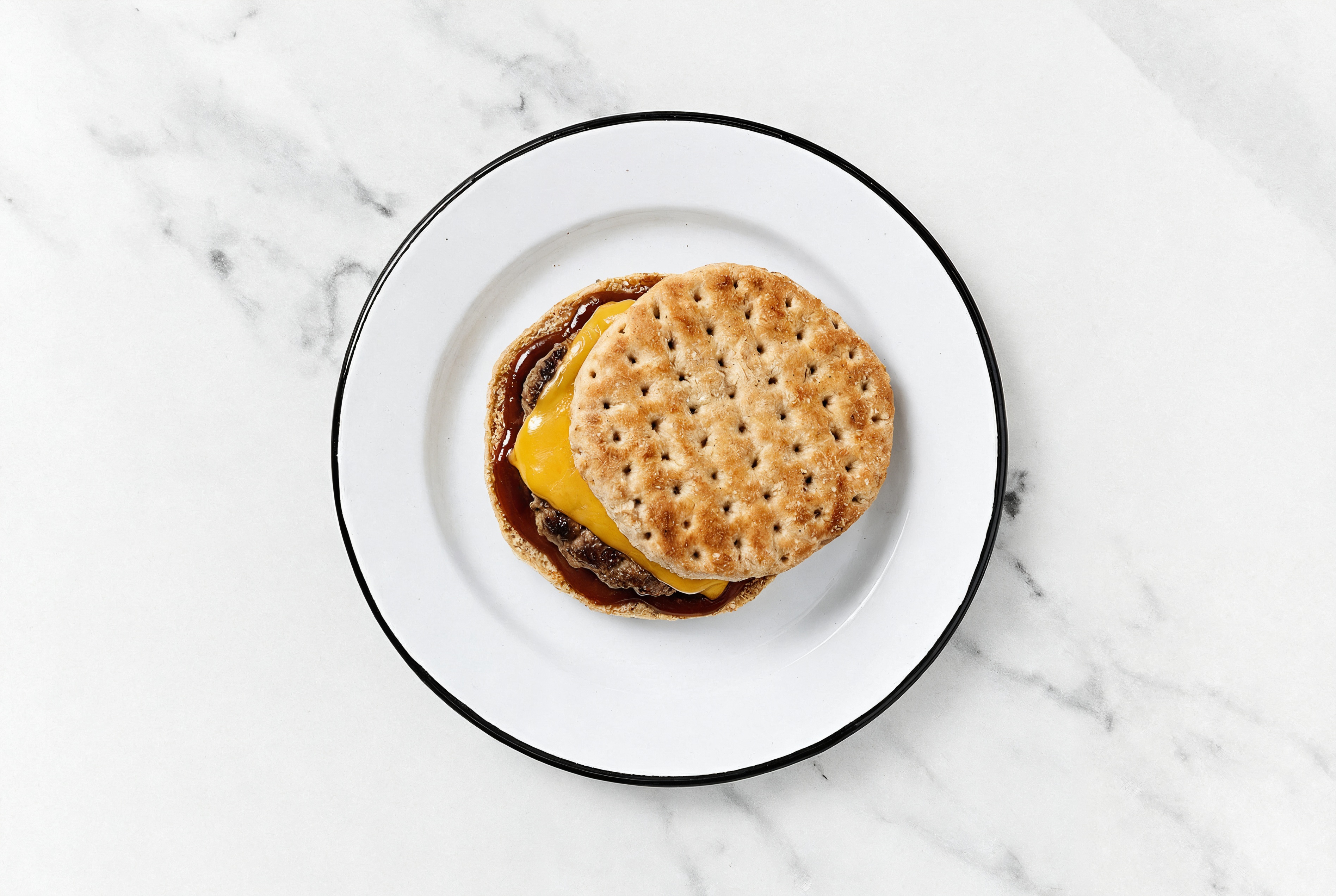 Grilled BBQ Bison Cheeseburger with Original BBQ Sauce