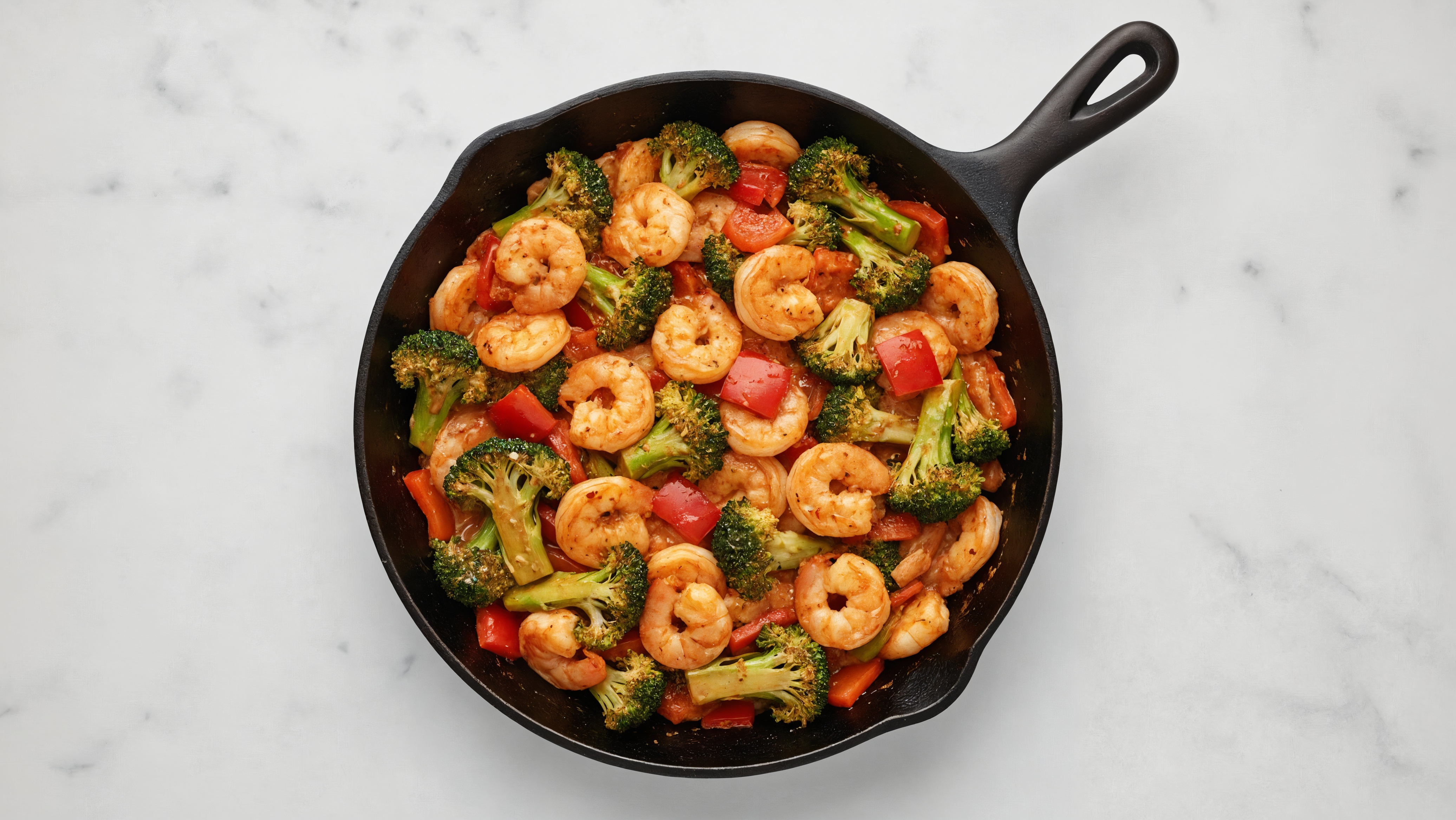  Bang Shrimp with Organic Broccoli Sauté with Red Bell Pepper