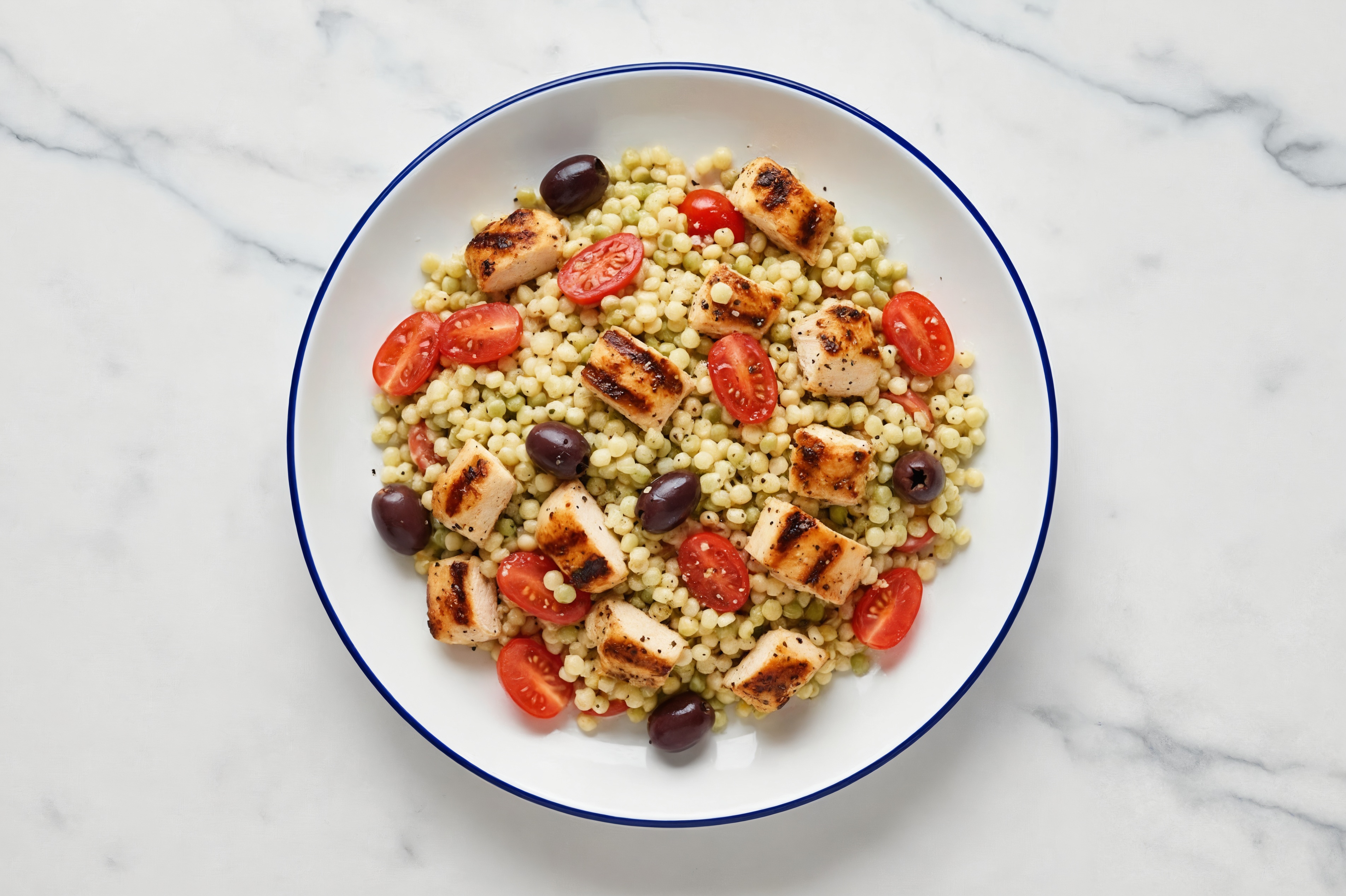 Honey Mustard Garlic Chicken Couscous Pasta Salad