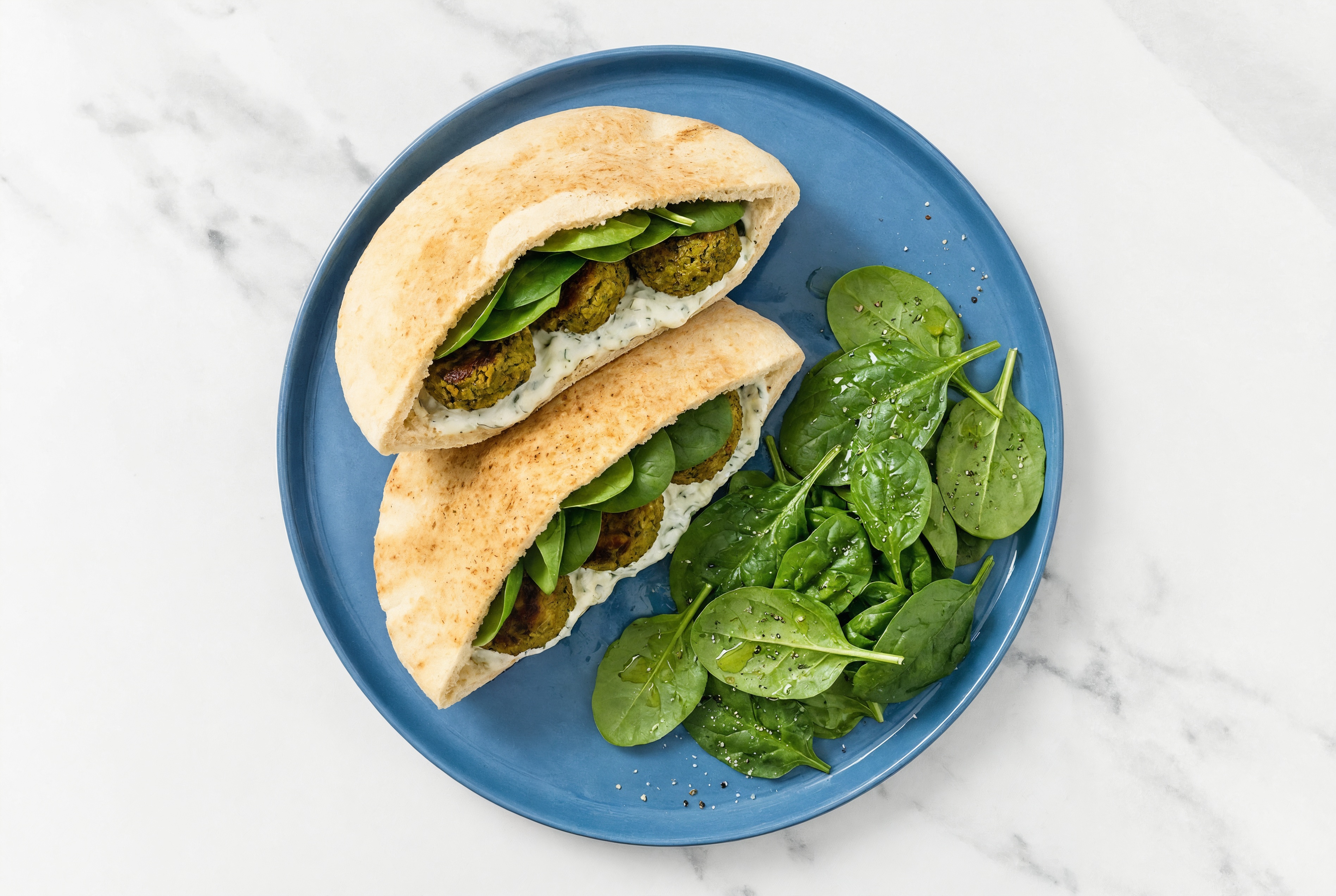 Vibrant Classic Dairy-Free Tzatziki'd Falafel Sandwiches