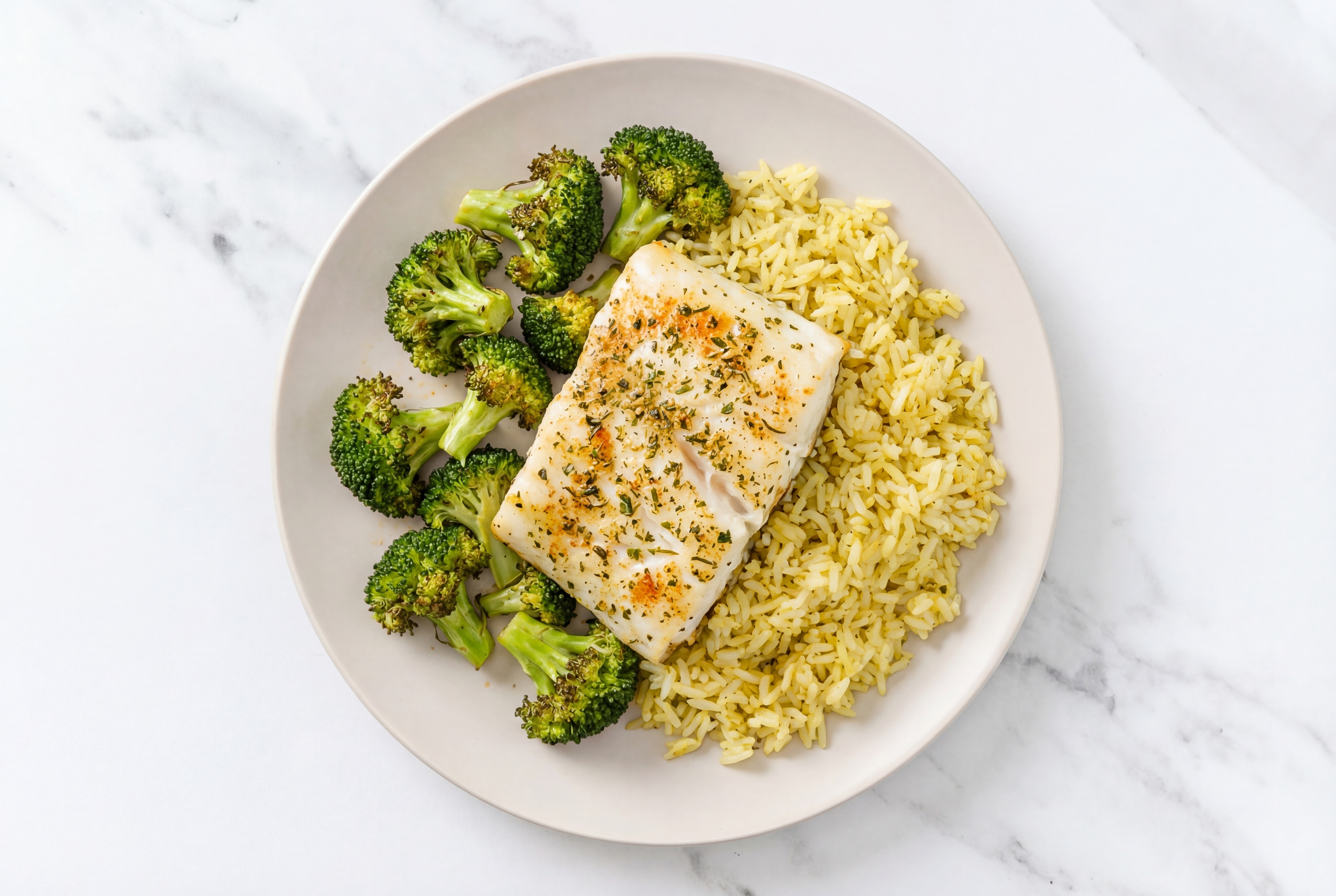 Garlic Oven Roasted Barramundi with Broccoli