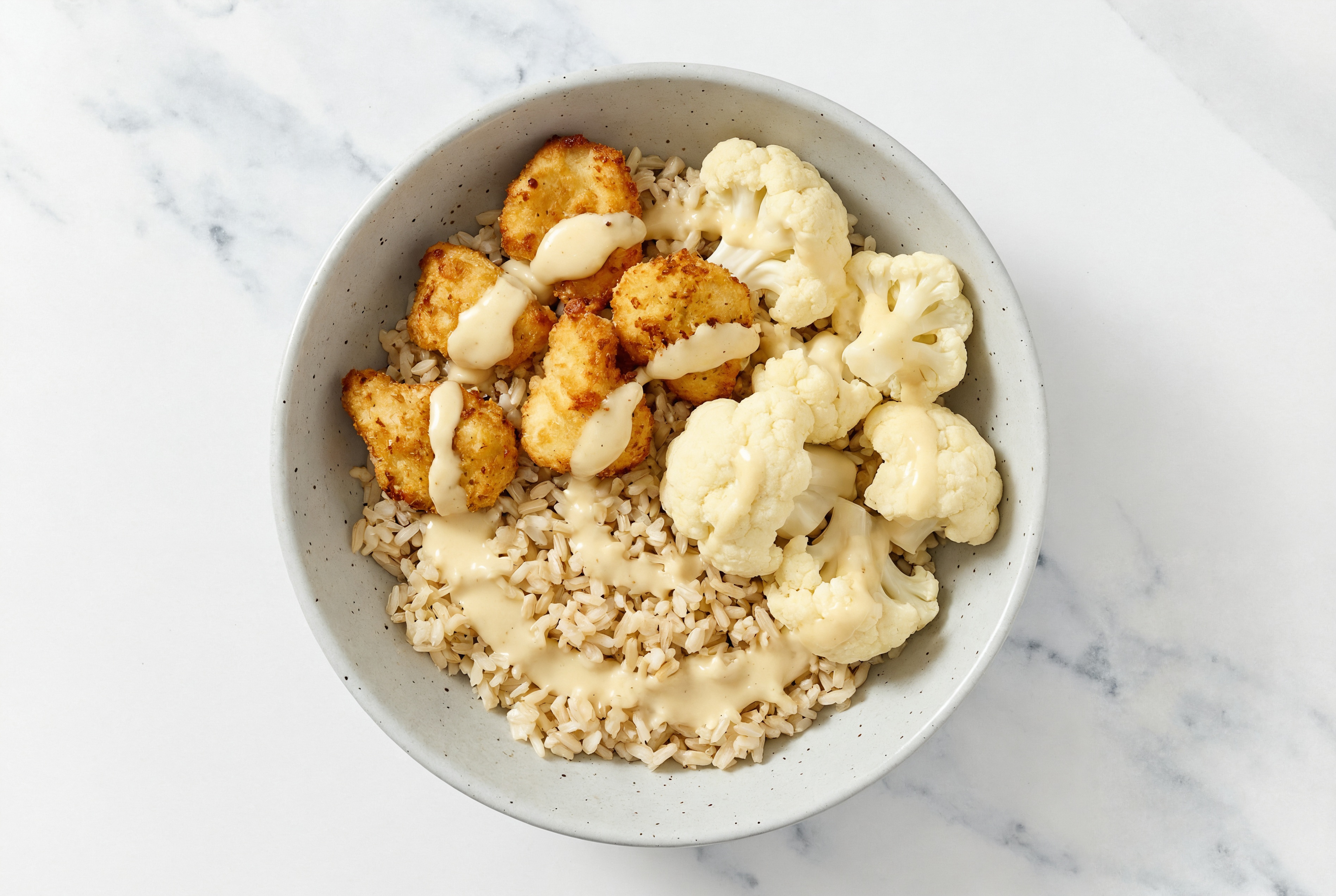  Chicken Nugget + Cauliflower Florets Brown Rice Bowl