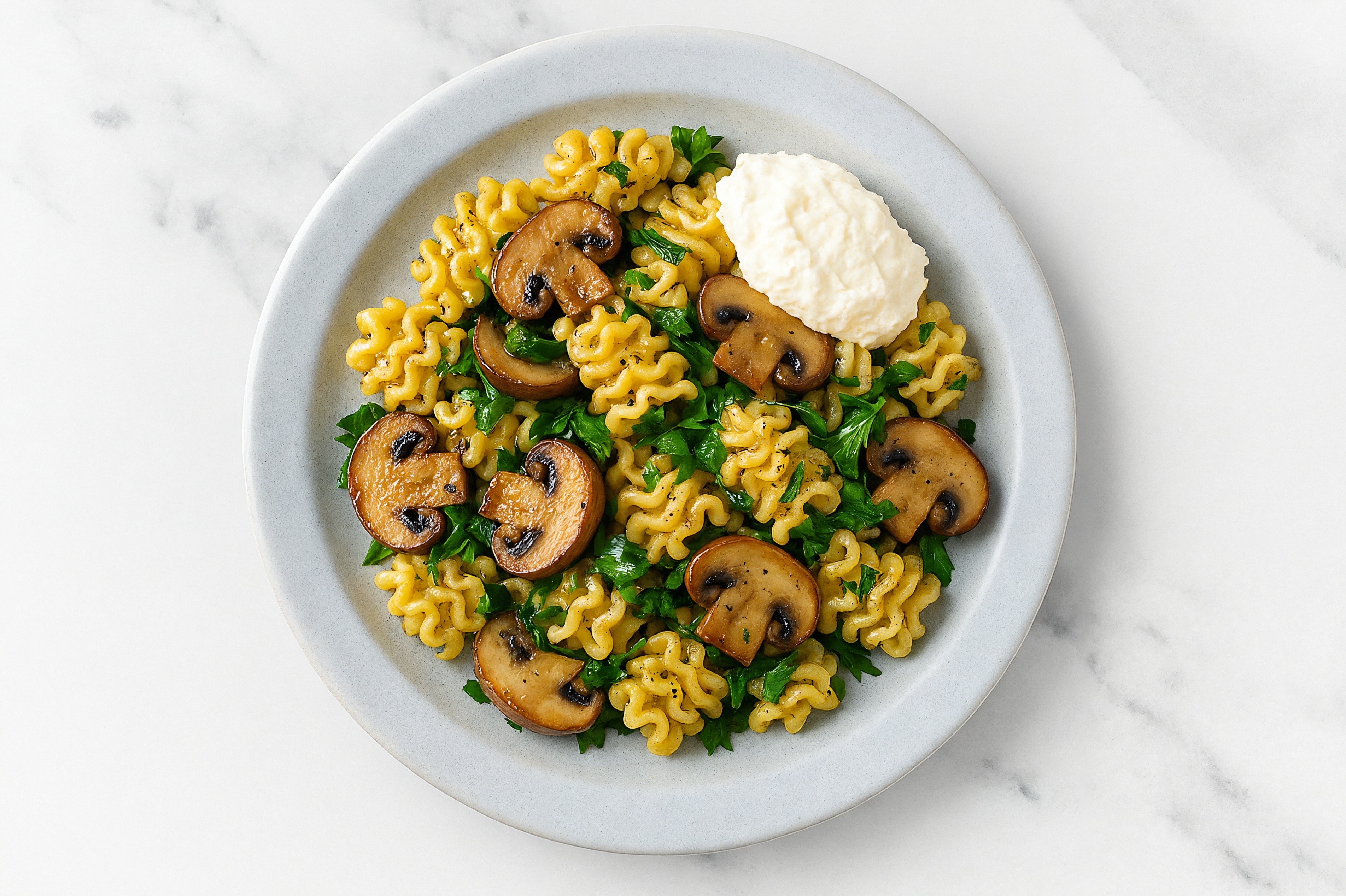  Buttery Mushroom Ricotta Radiatori