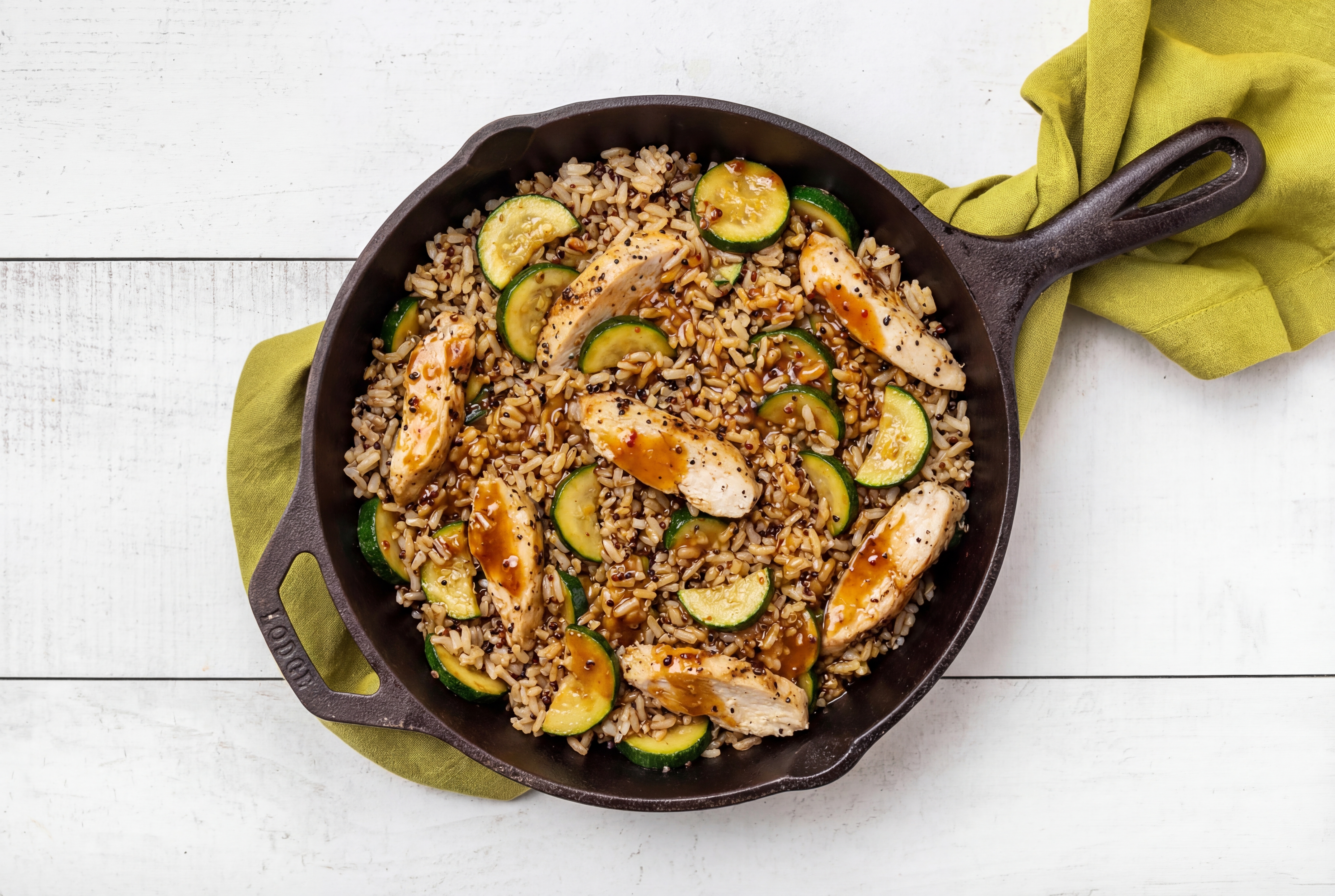 Herby Gingery Chicken + Zucchini Stir-Fry