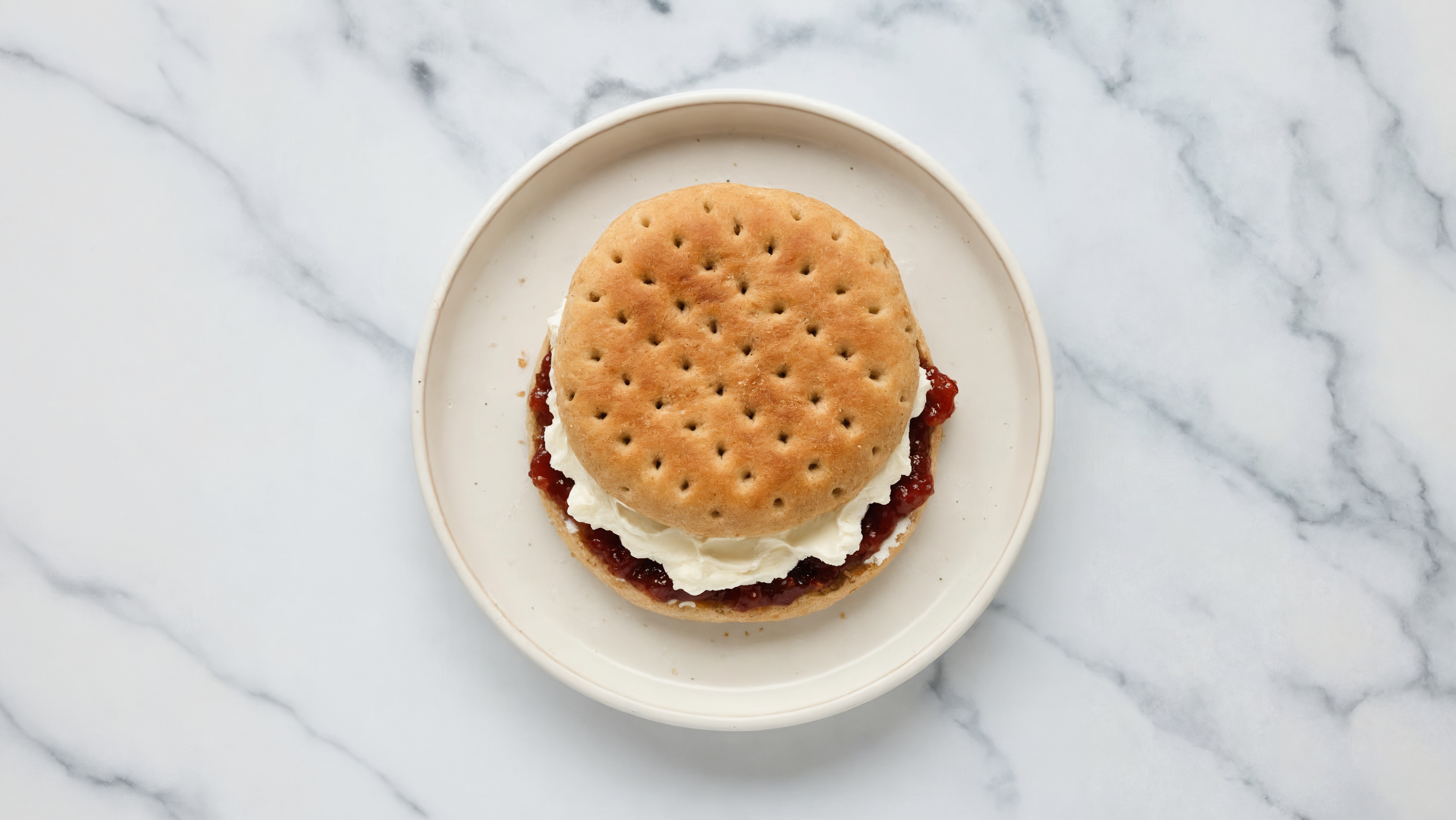 Dairy-Free Cream Cheese + Strawberry Jam OneBun Sandwich