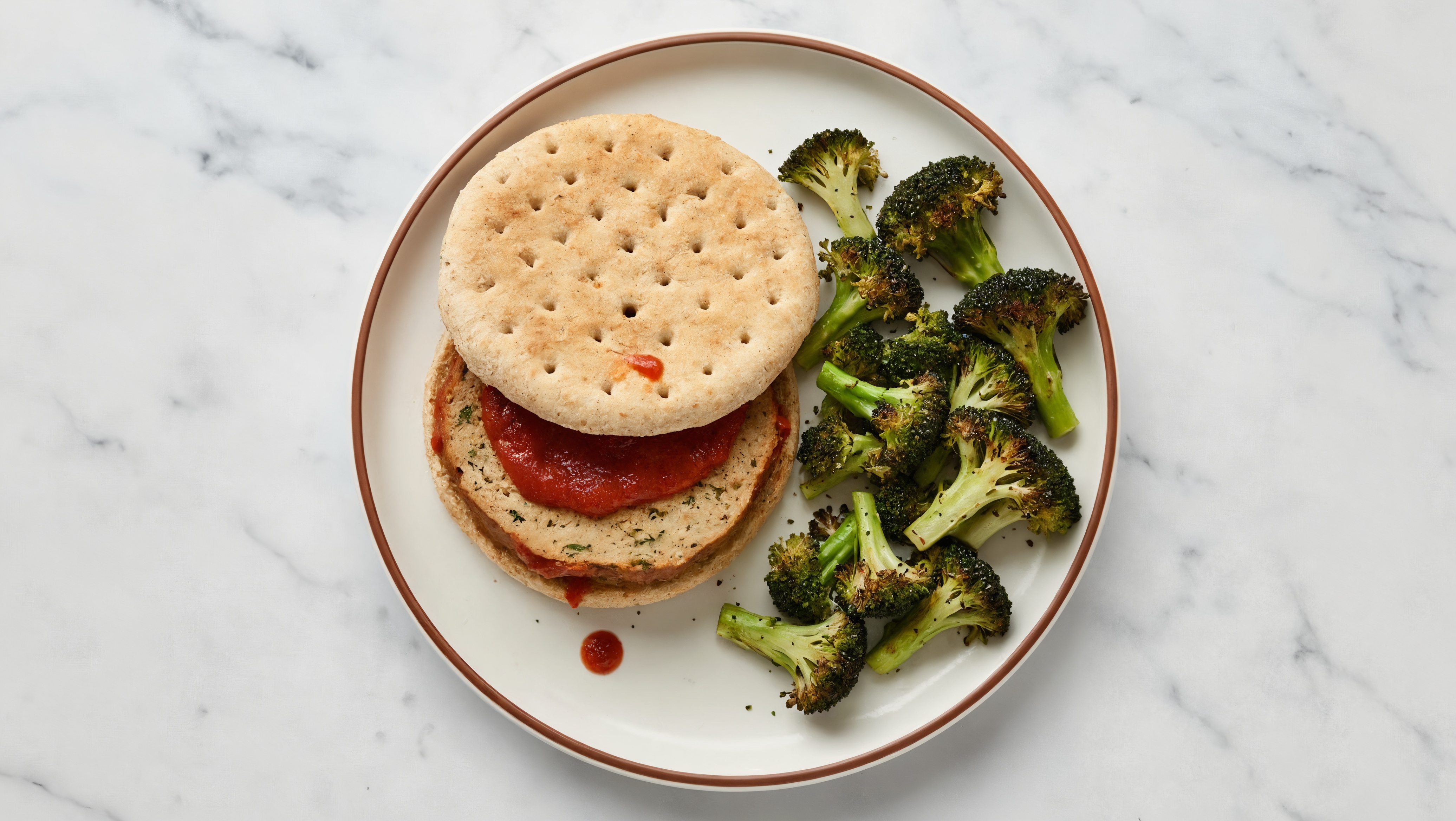Turkey Meatloaf Sandwich + Organic Broccoli
