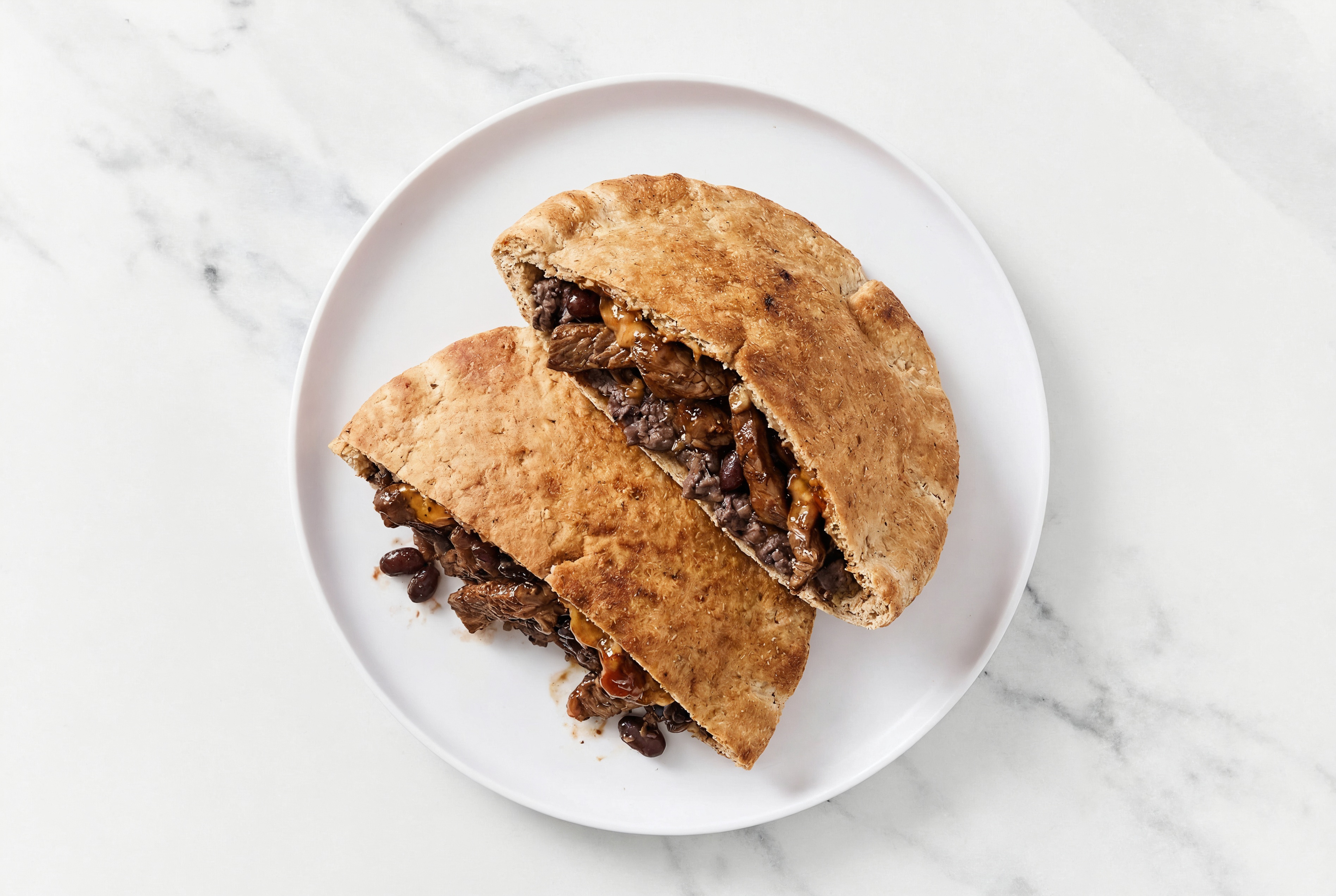 Bright Balsamic Beef + Homemade Hummus Whole Grain Pita Pockets Pocket