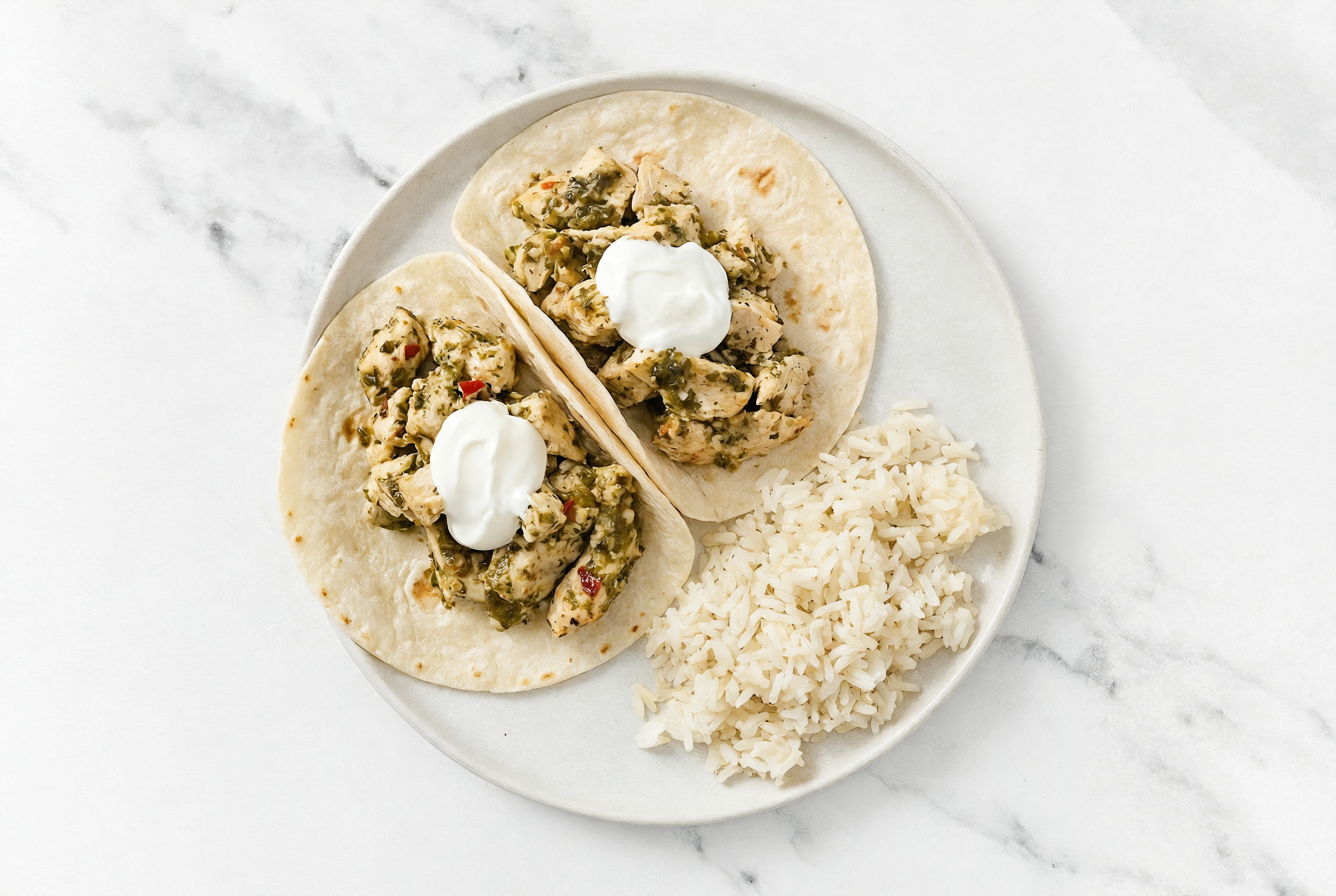  Cilantro Lime Chicken Tacos + Rice