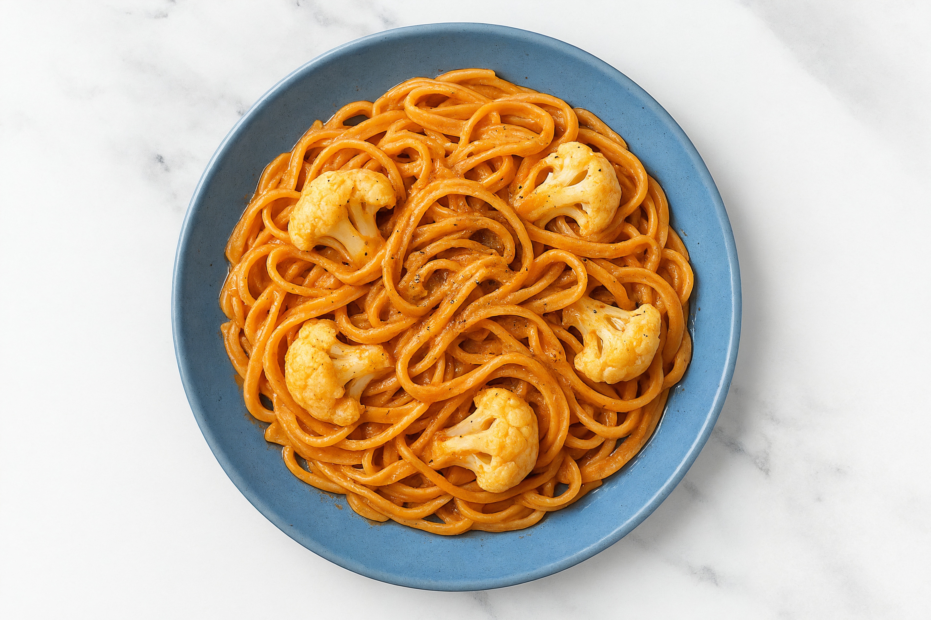 Vodka Sauce Egg Pasta with Cauliflower Linguine