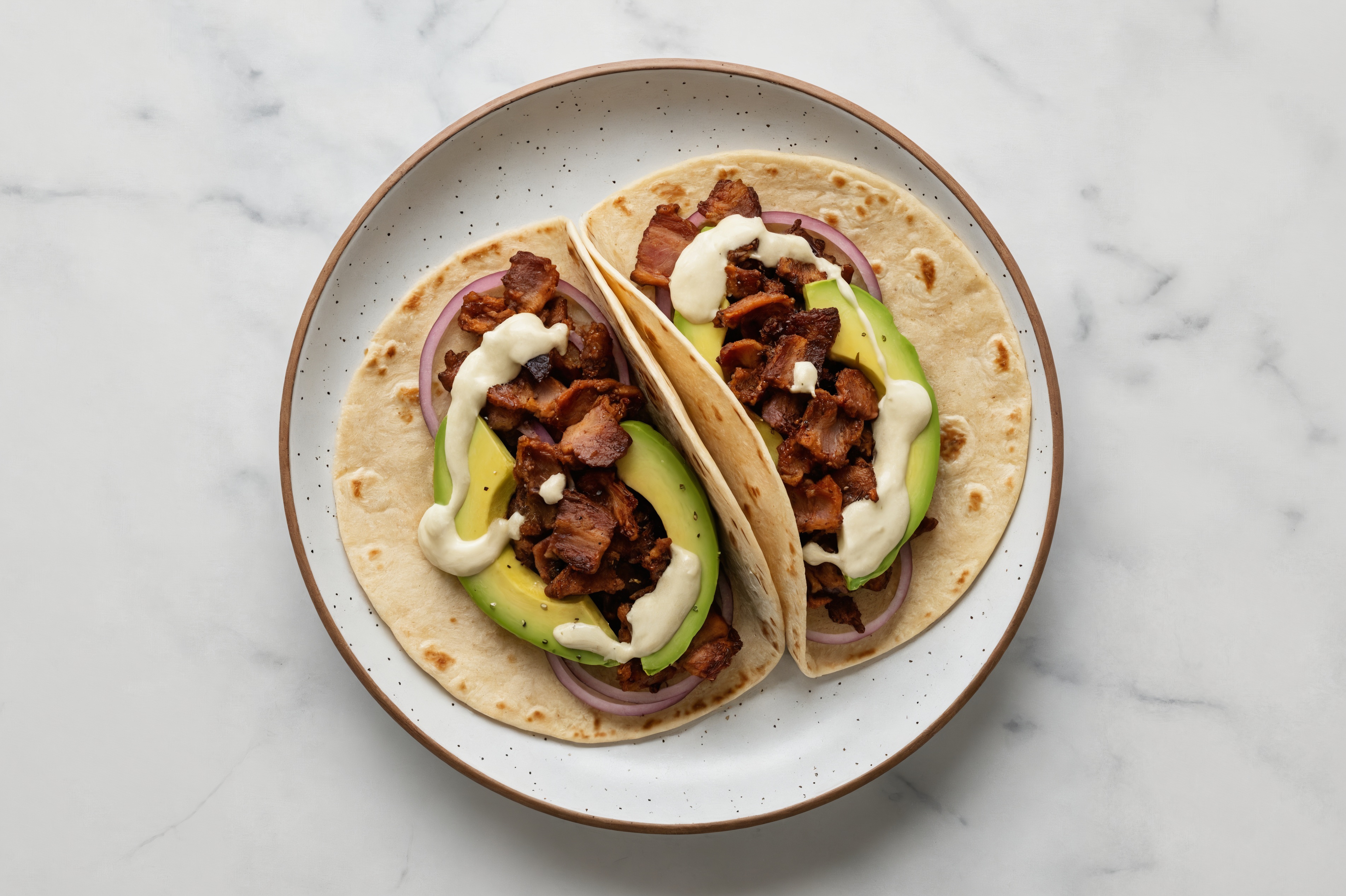 Plant Based Avo Bacon Tacos