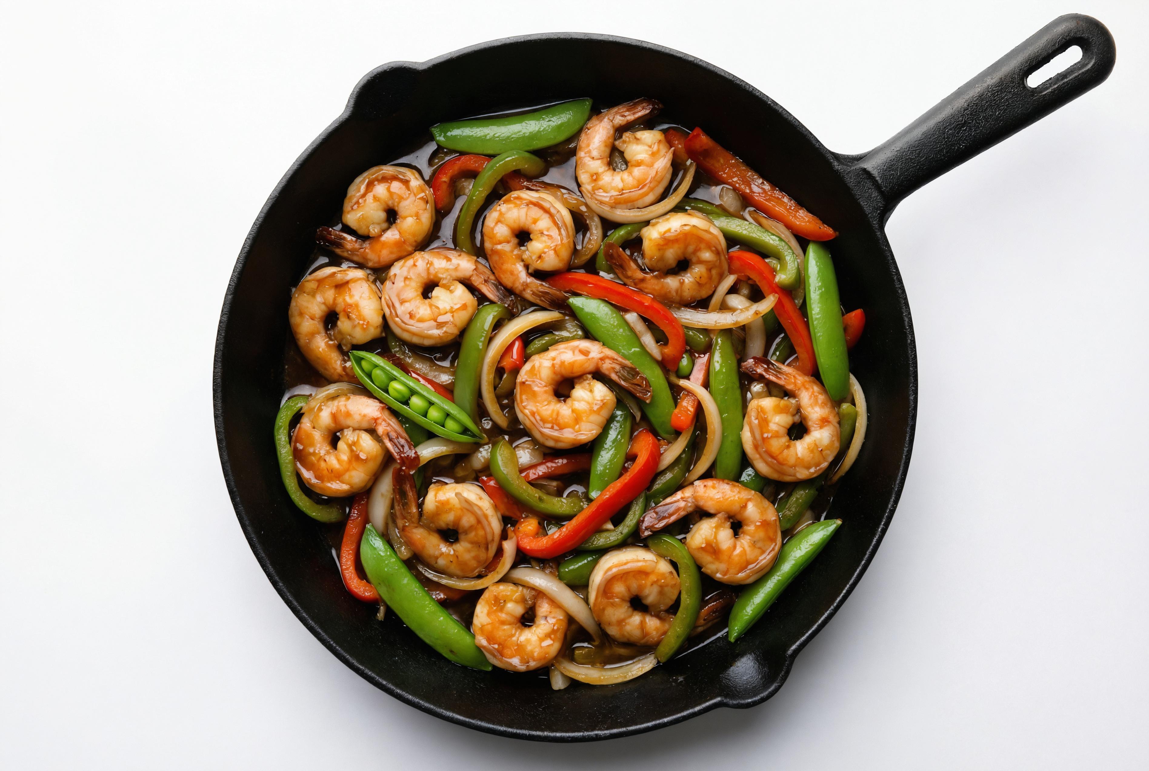 Teriyaki Shrimp Stir-Fry with Snap Peas & Peppers