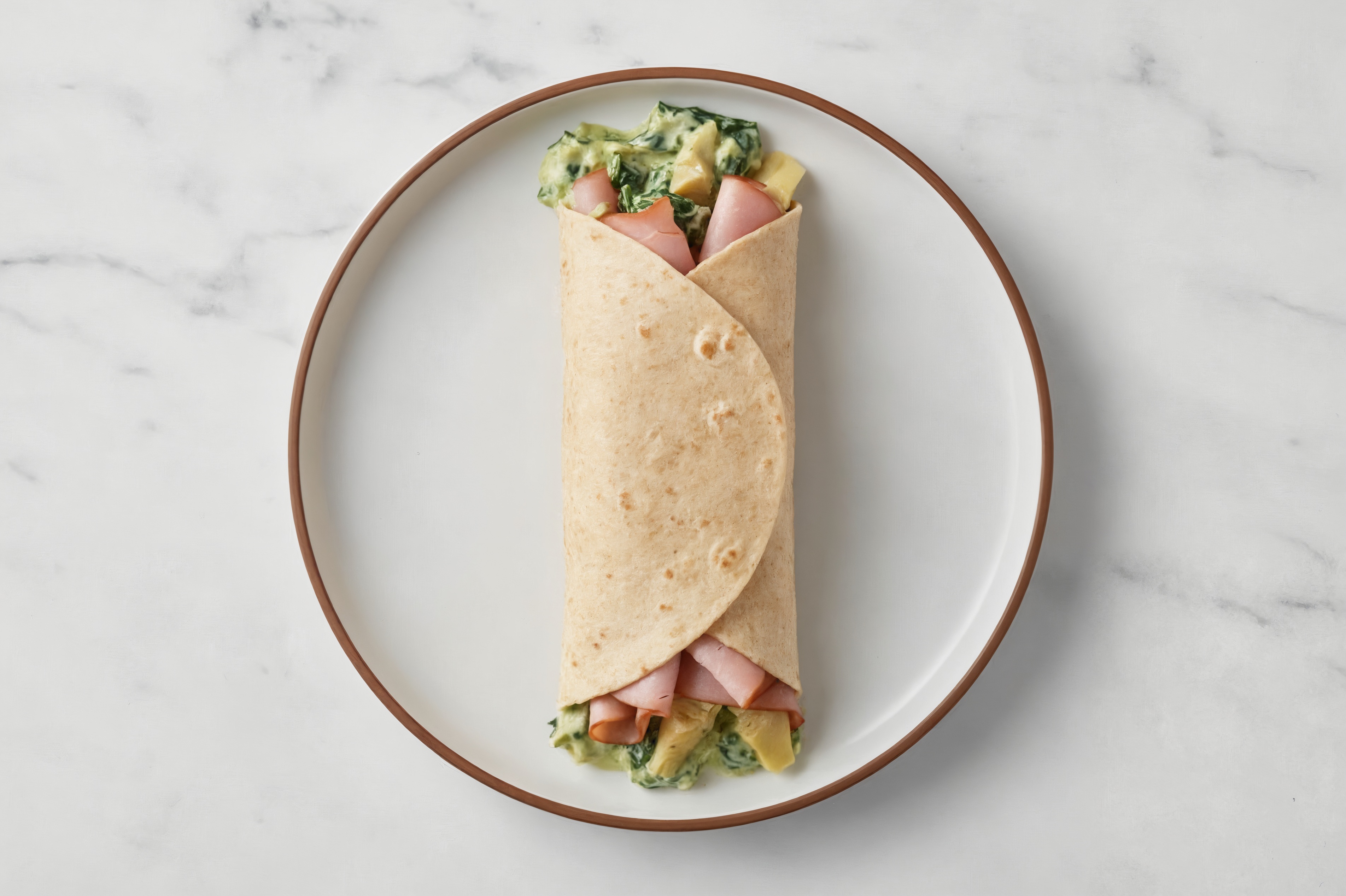 Spinach Artichoke Ham Wrap