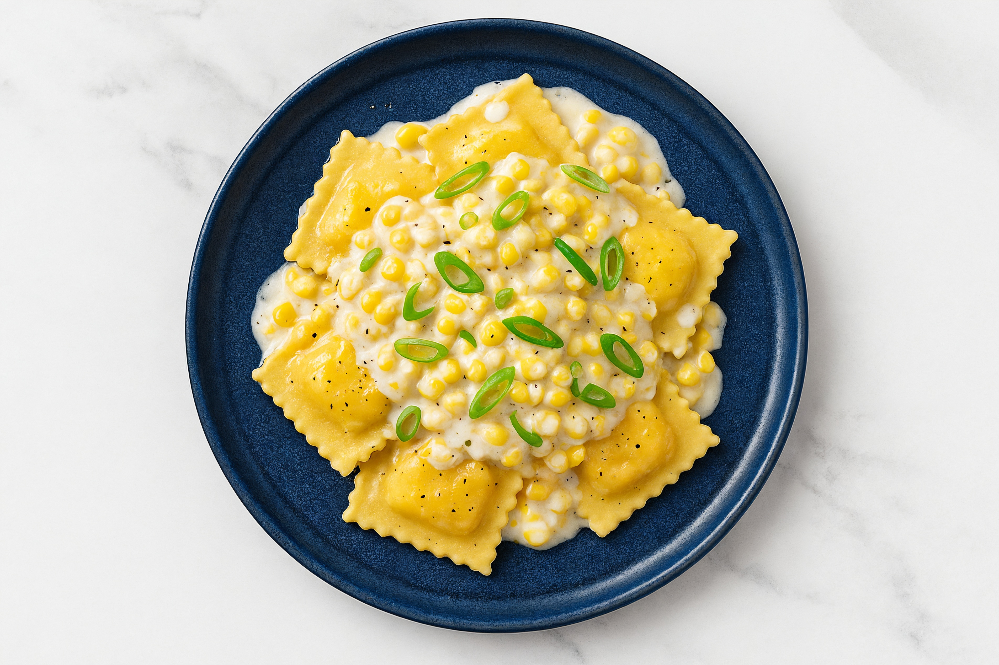 Vegan Summer Lovin' Creamed Corn Ravioli