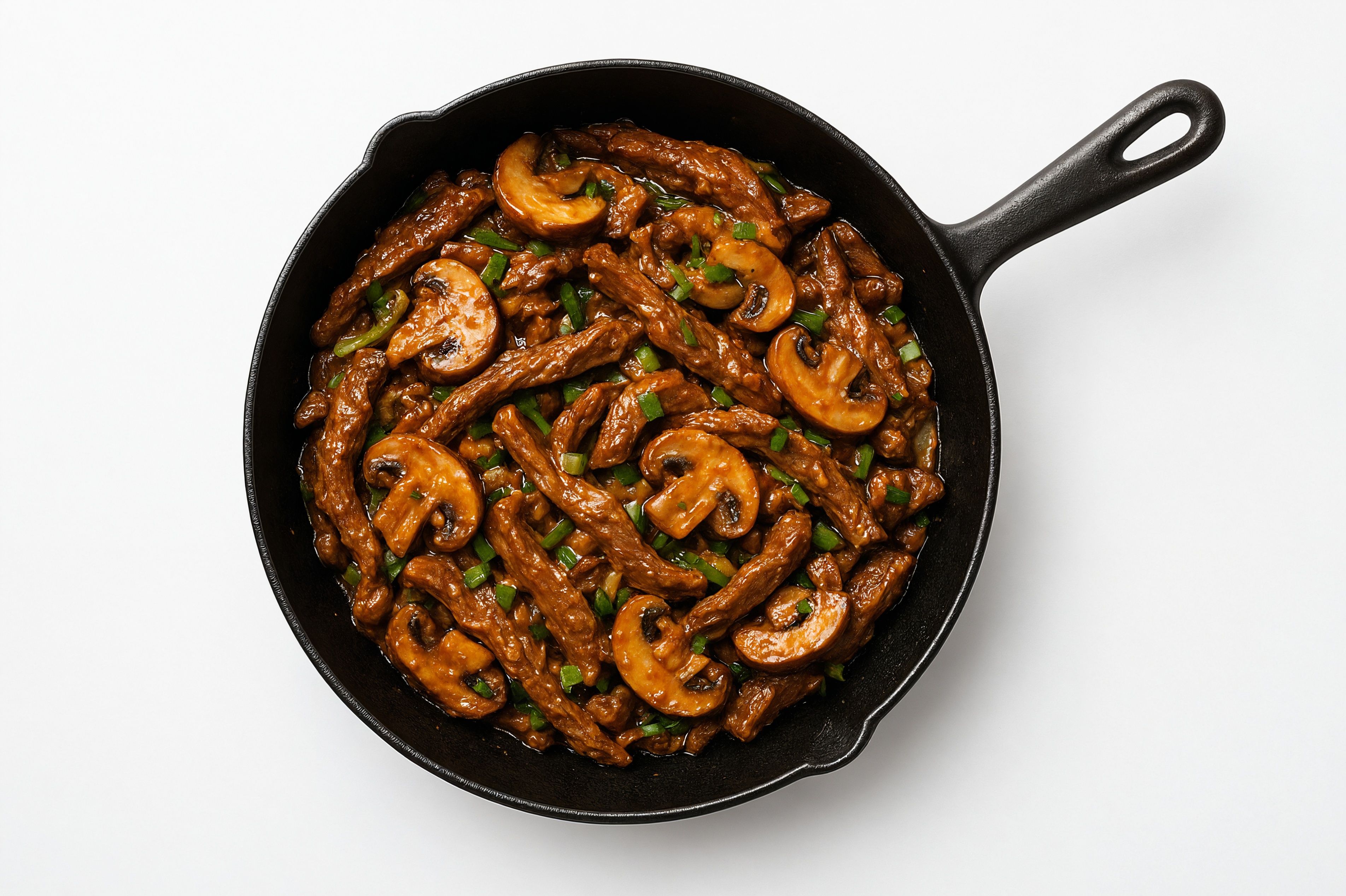 Bang Beef with Baby Bella Mushrooms with Seasoned Jasmine Rice